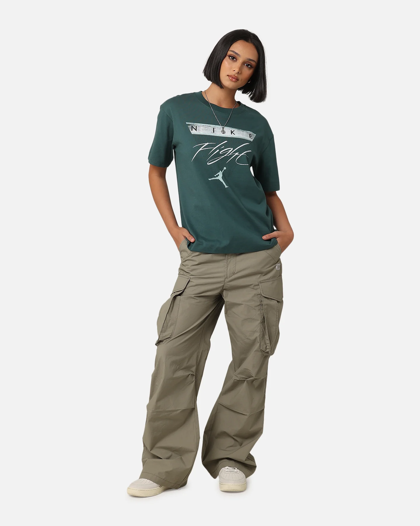 Jordan Women's Jordan Flight Heritage Graphic T-Shirt Oxidized Green - Image 2