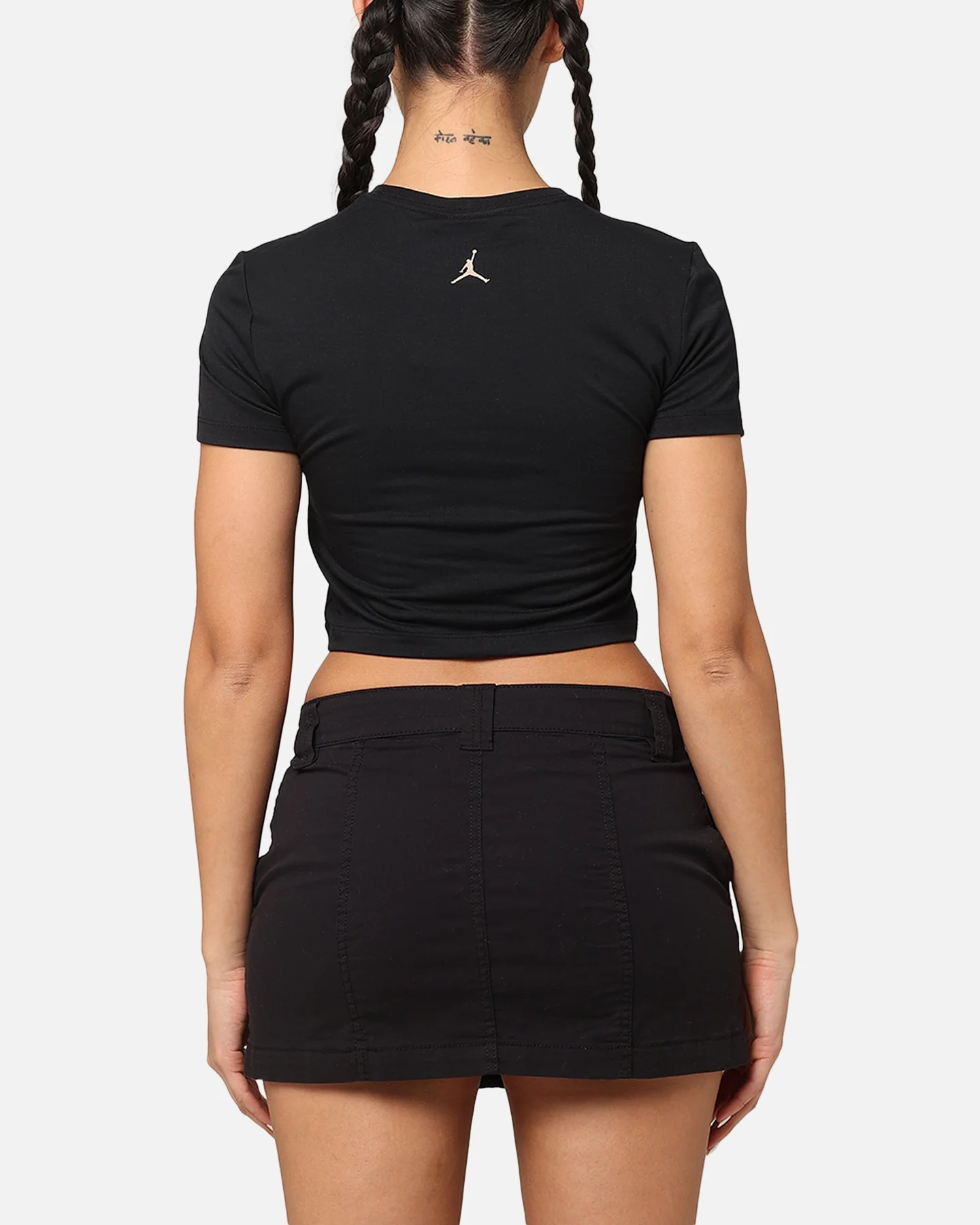 Jordan Women's Short Sleeve Graphic Slim Crop T-Shirt Legend Mid Brown - Image 3