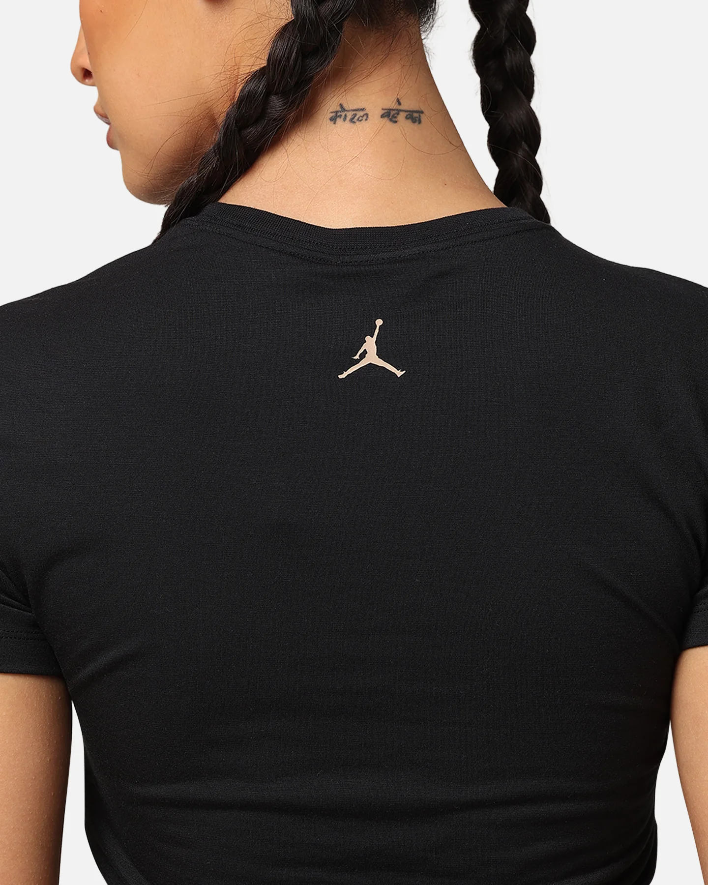 Jordan Women's Short Sleeve Graphic Slim Crop T-Shirt Legend Mid Brown - Image 6