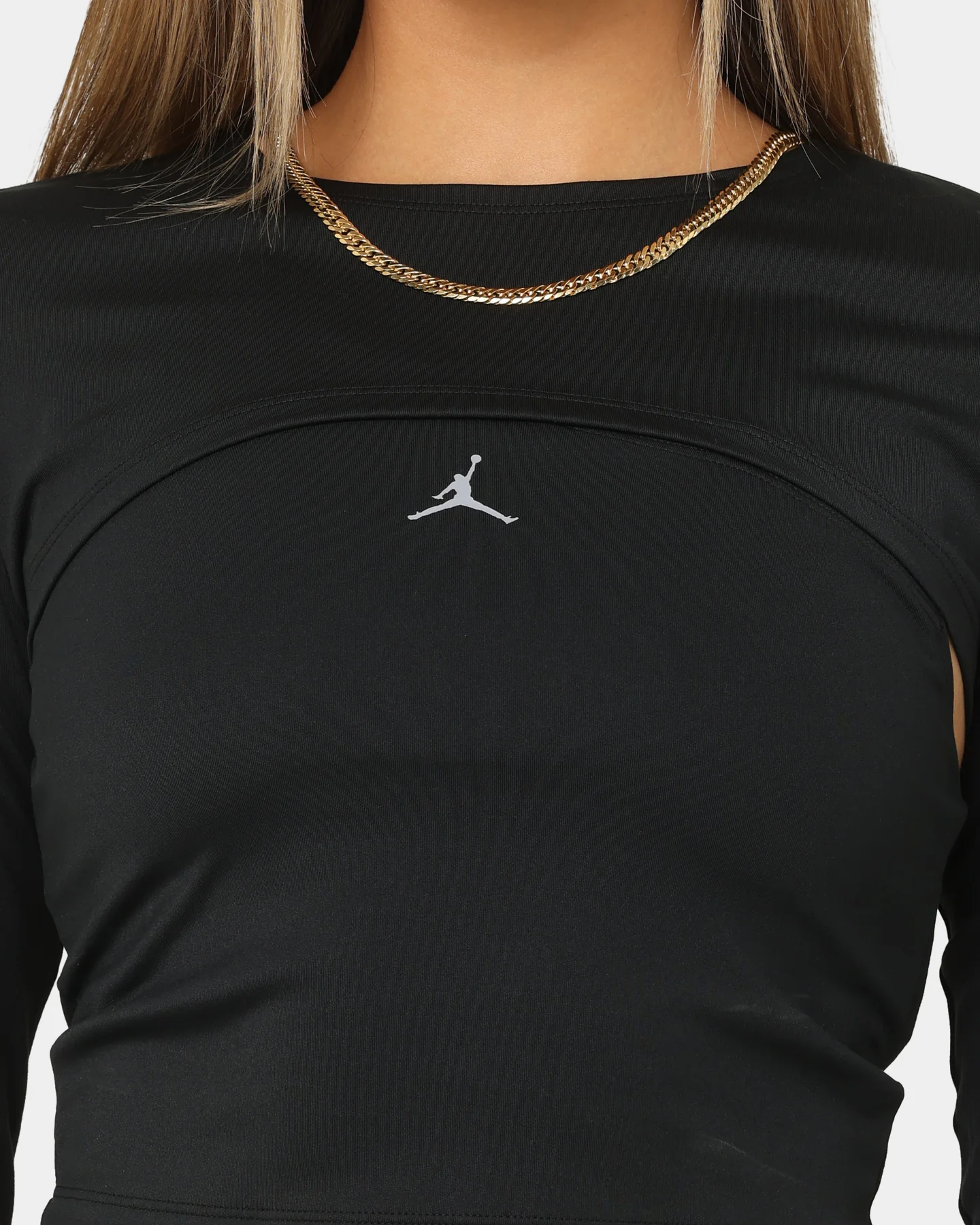 Jordan Women's Sport 2-In-1 T-Shirt Black/Stealth - Image 4