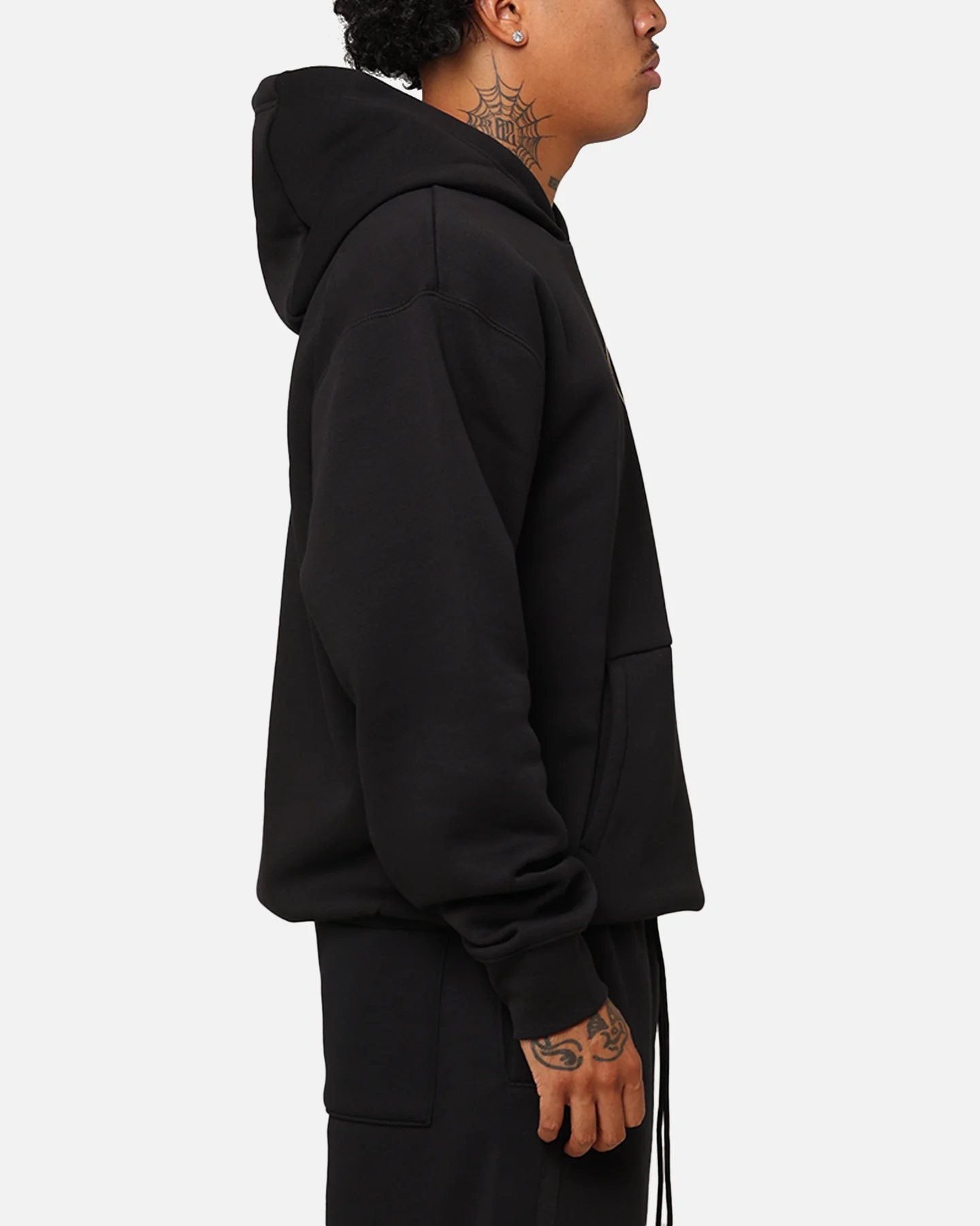 Jordan X Paris Saint-Germain Fleece Pullover Hoodie Black/Cargo Khaki - Image 5