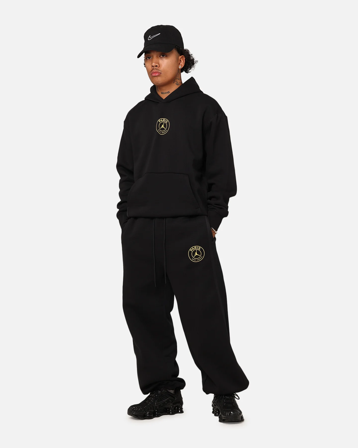 Jordan X Paris Saint-Germain Harbour Fleece Pants Black/Cargo Khaki - Image 2