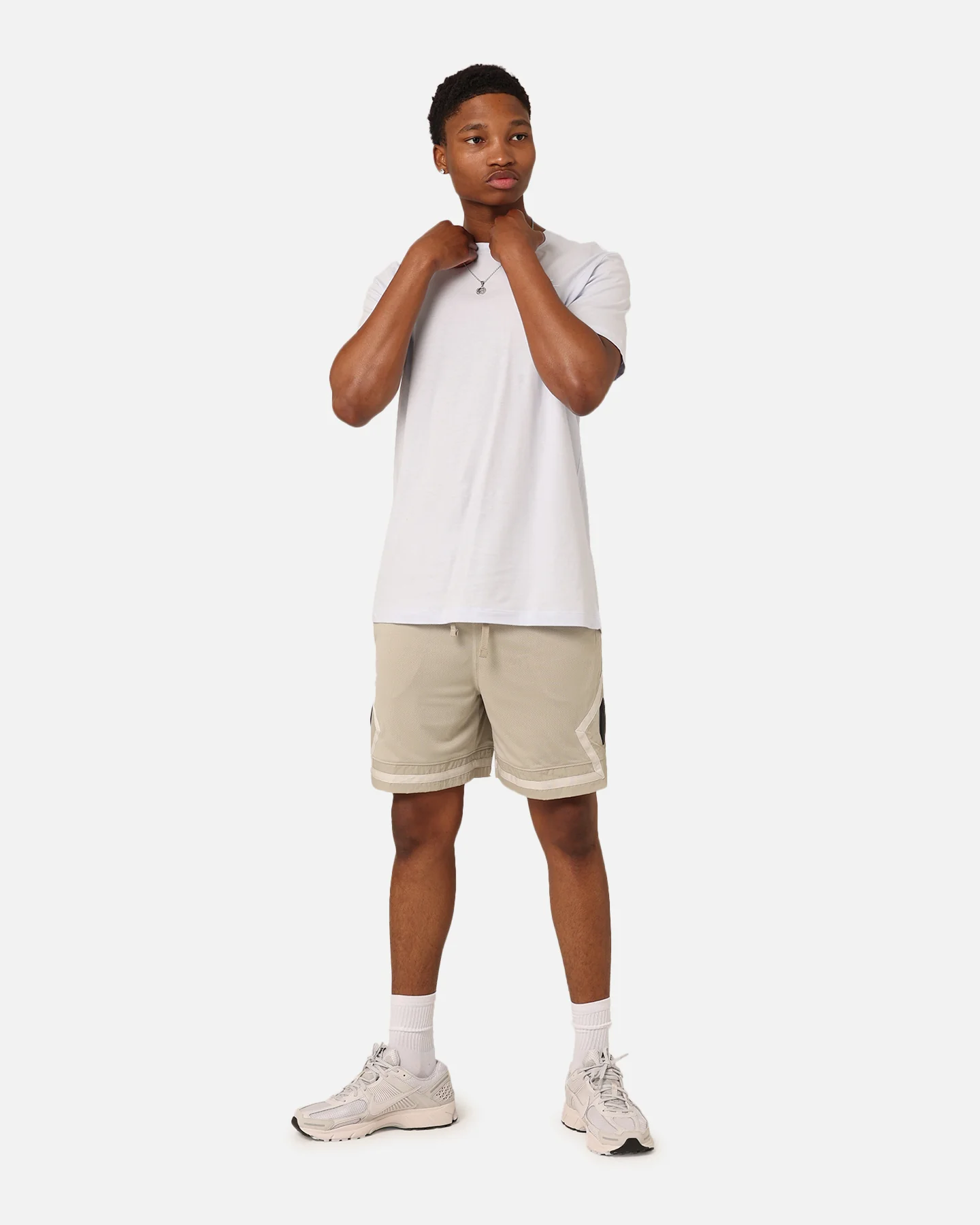 Jordan X Paris Saint-Germain Mesh Diamond Shorts Stone/Magma Orange - Image 2