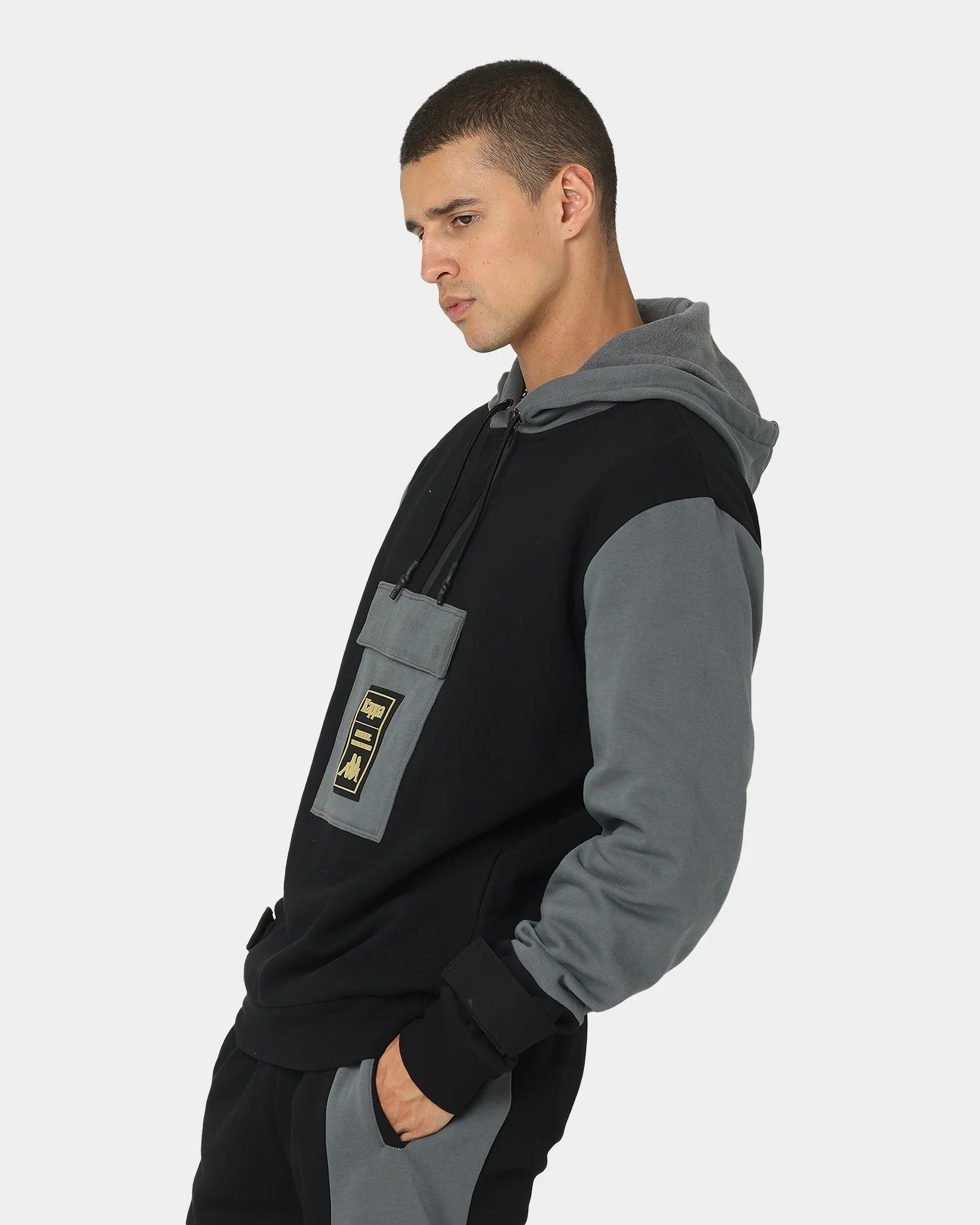 Kappa Authentic Frax Hoodie Black/Gold - Image 6