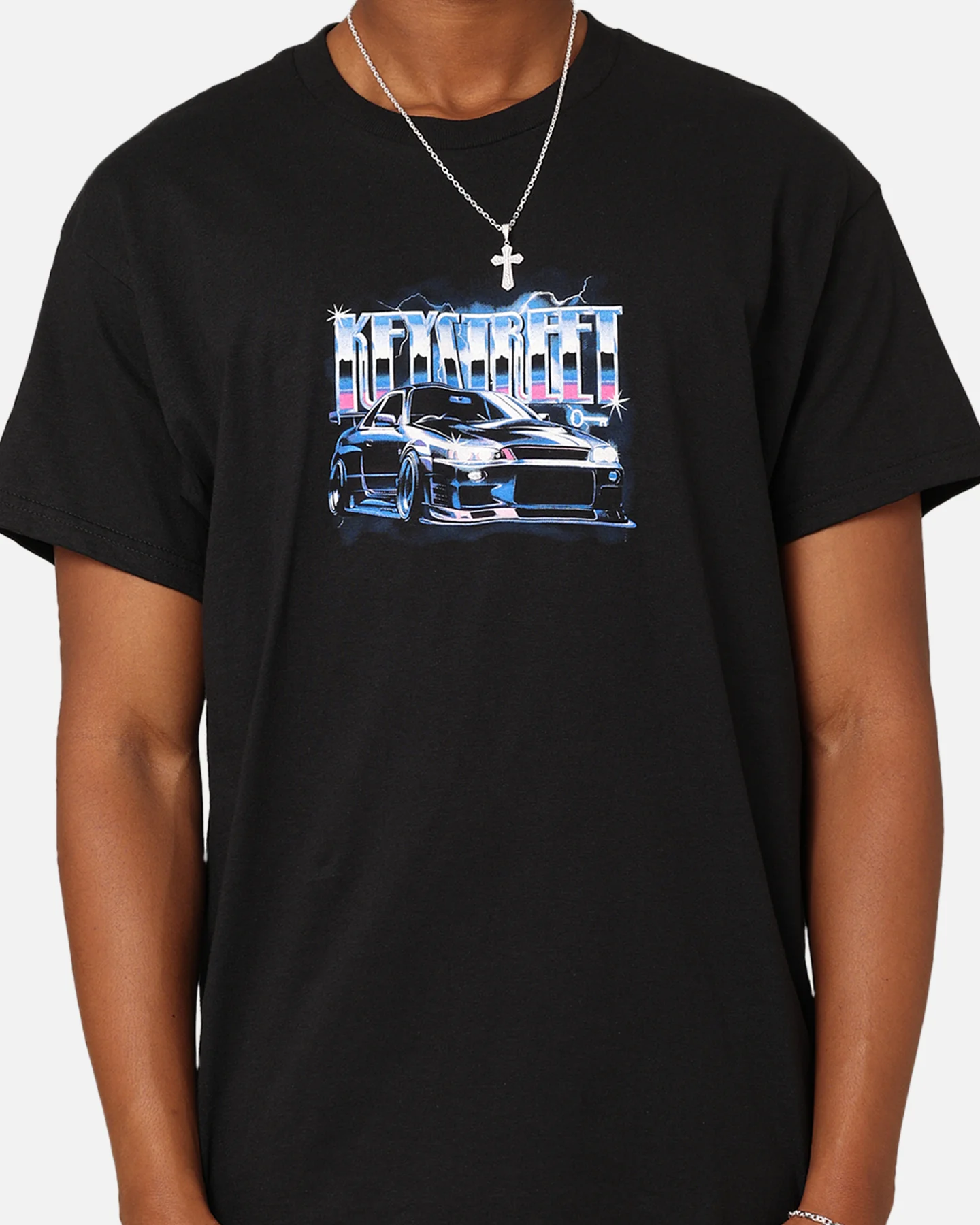 Key Street Air Brushed T-Shirt Black - Image 4