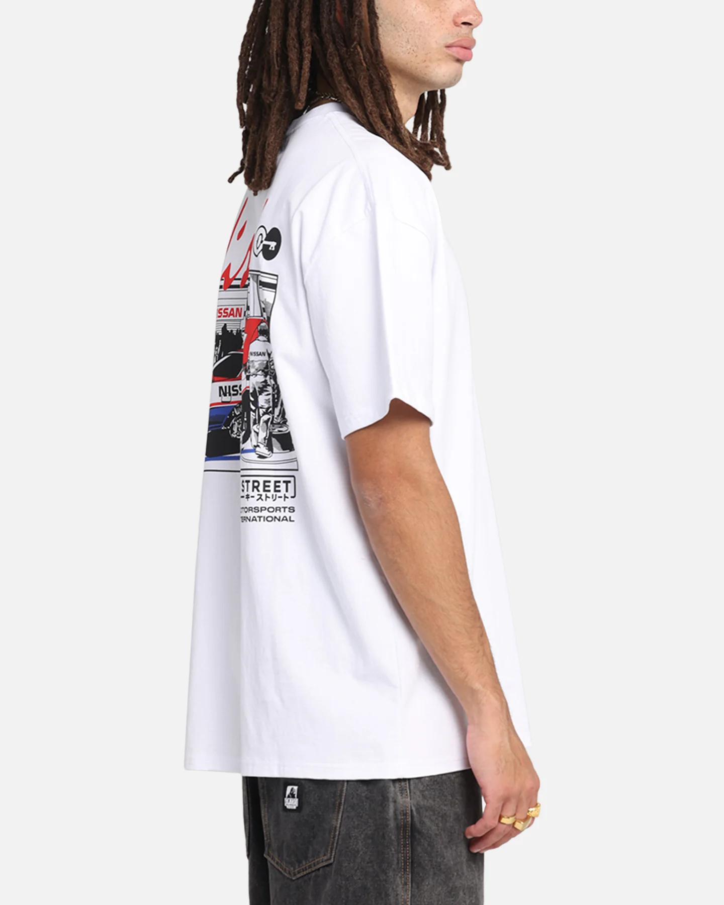 Key Street Bathurst Pits T-Shirt White - Image 5