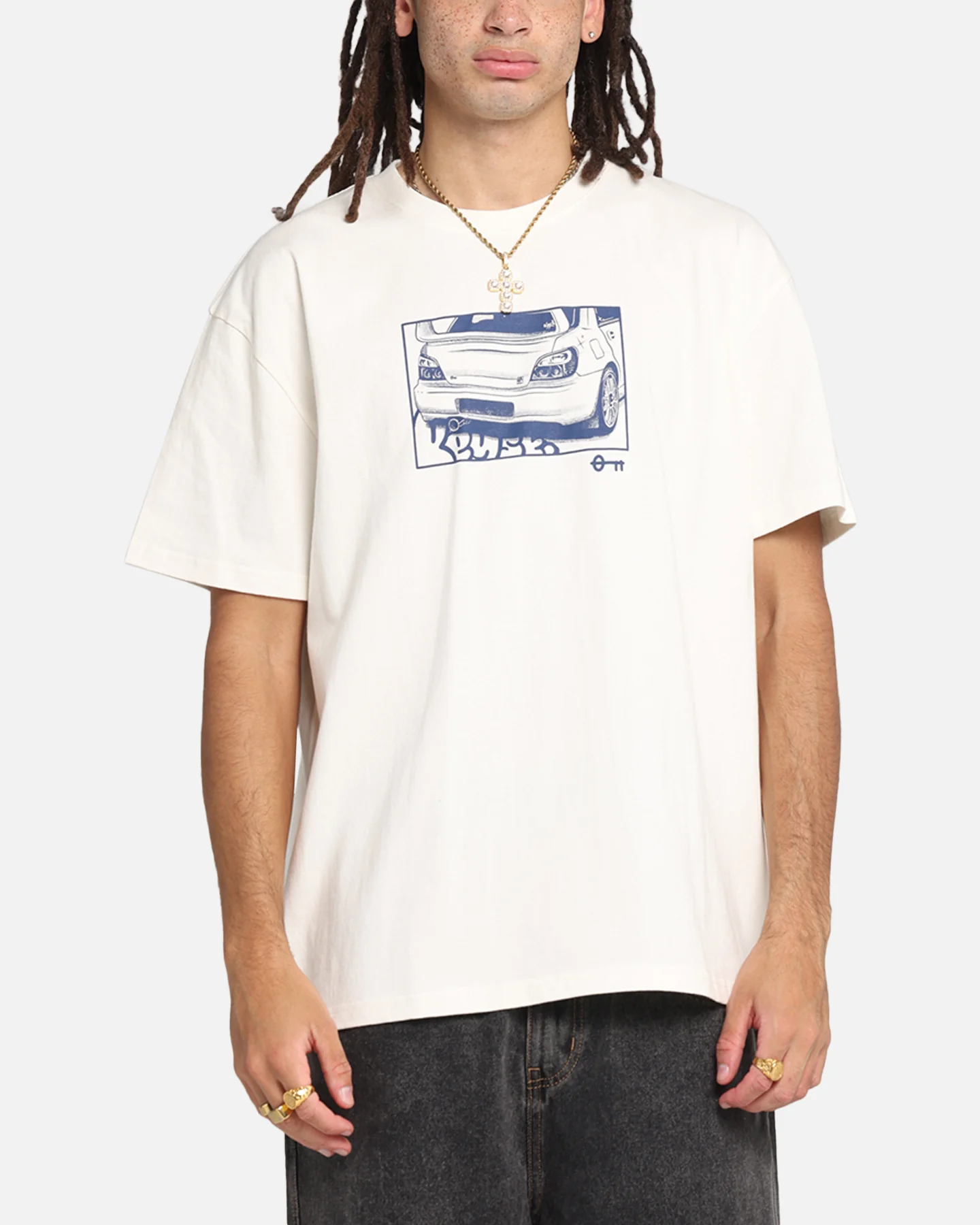 Key Street Halftone T-Shirt Off White - Image 2