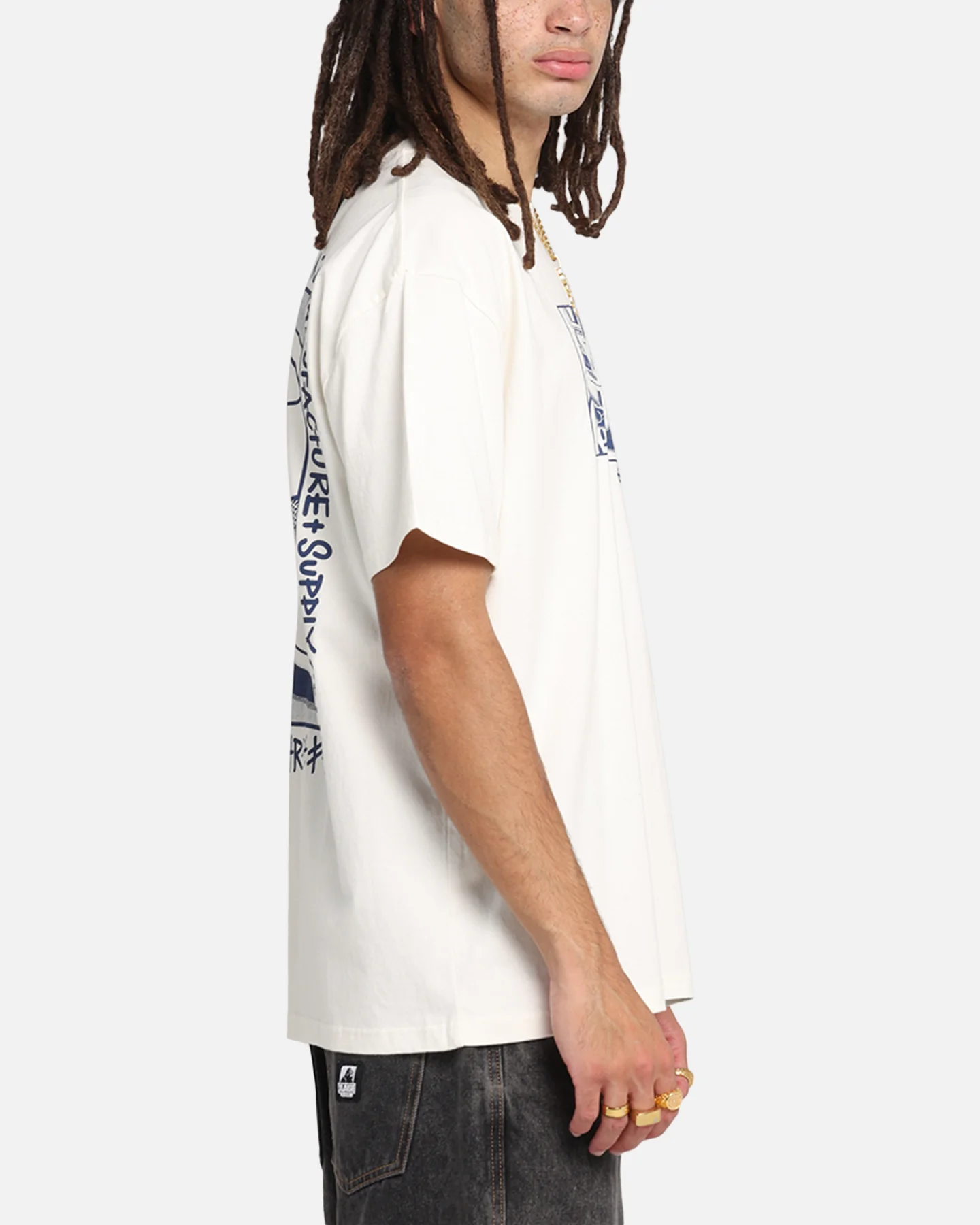 Key Street Halftone T-Shirt Off White - Image 5