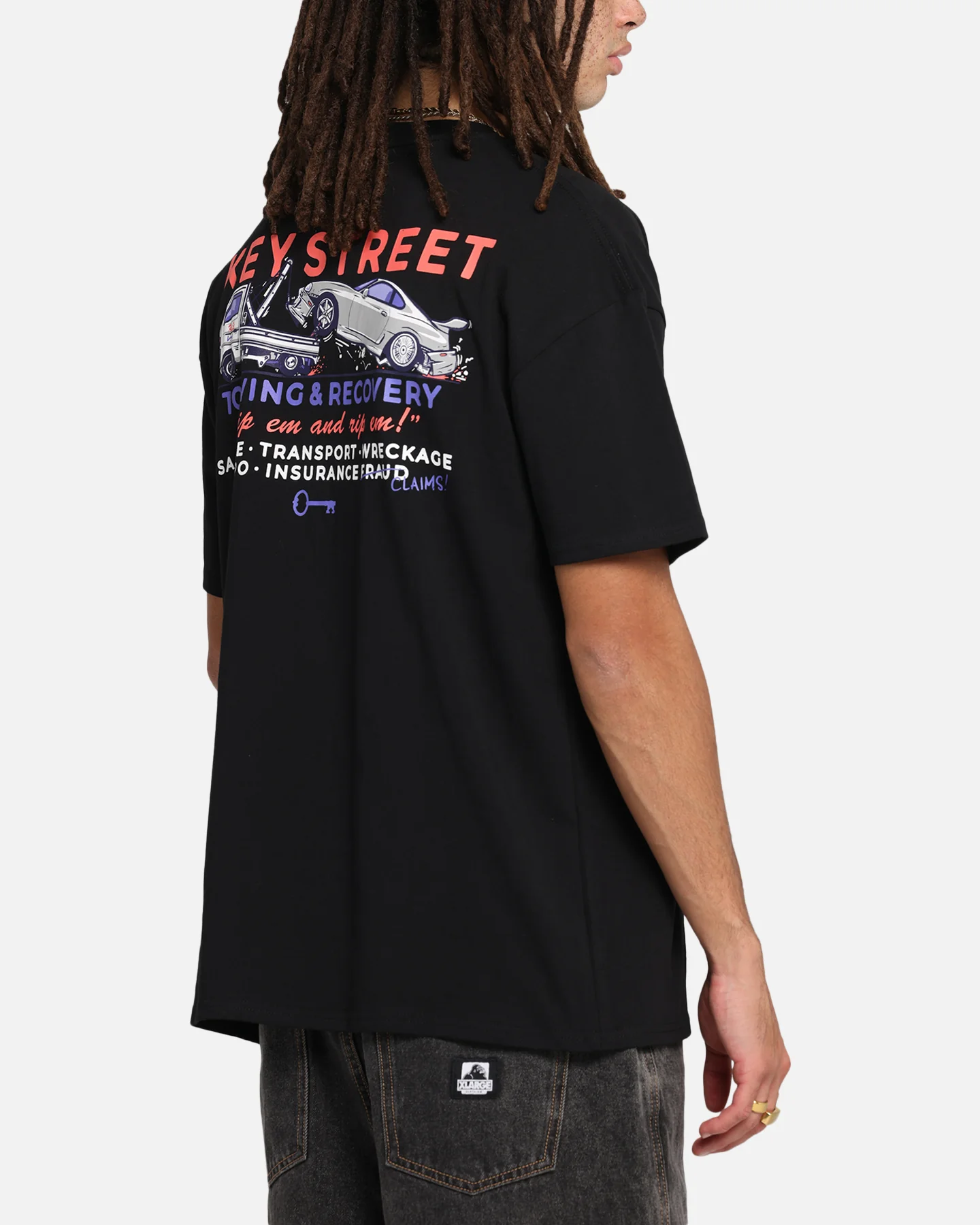 Key Street Kei Tow Truck T-Shirt Black - Image 7
