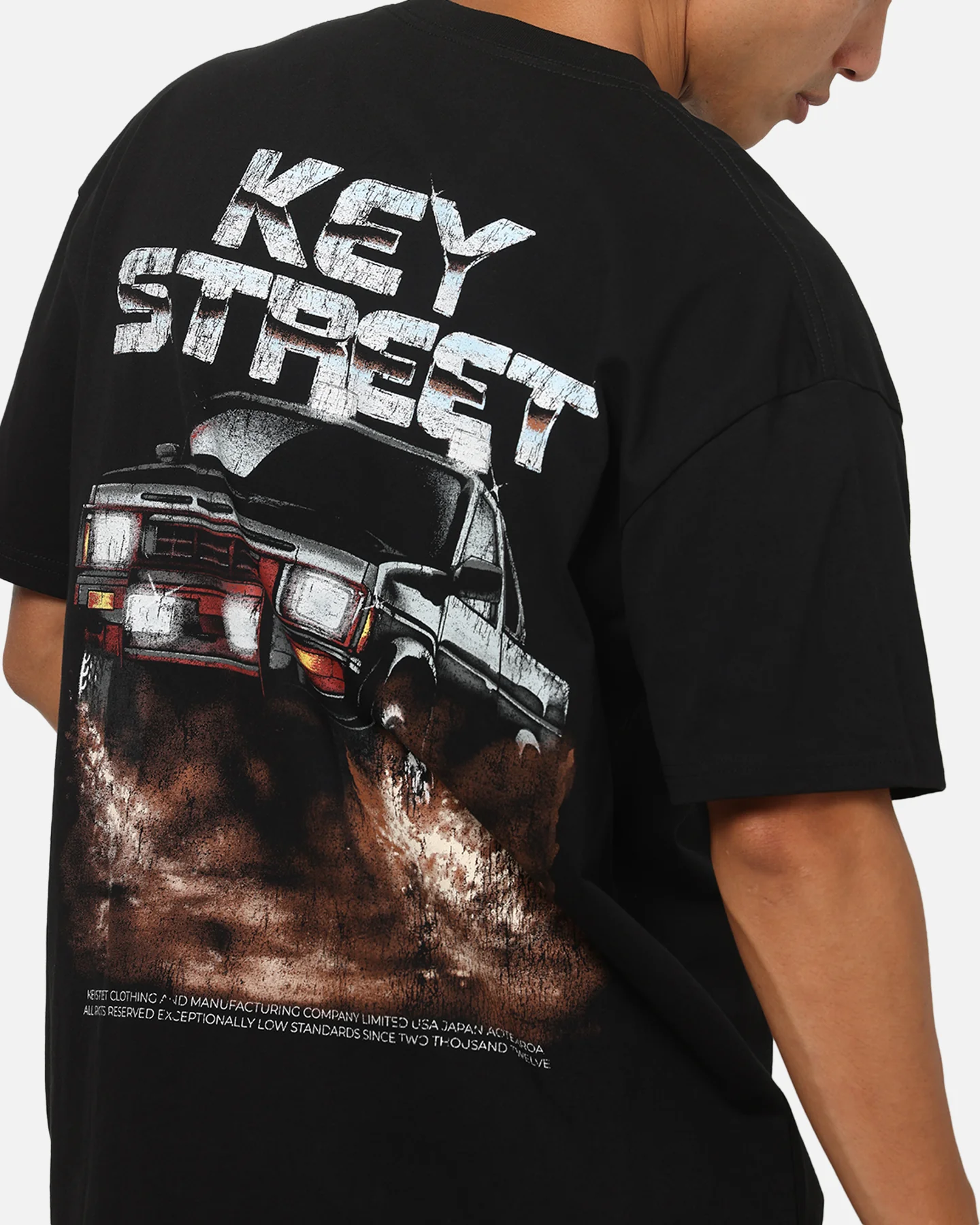 Key Street Off Road Heavy T-Shirt Black - Image 7