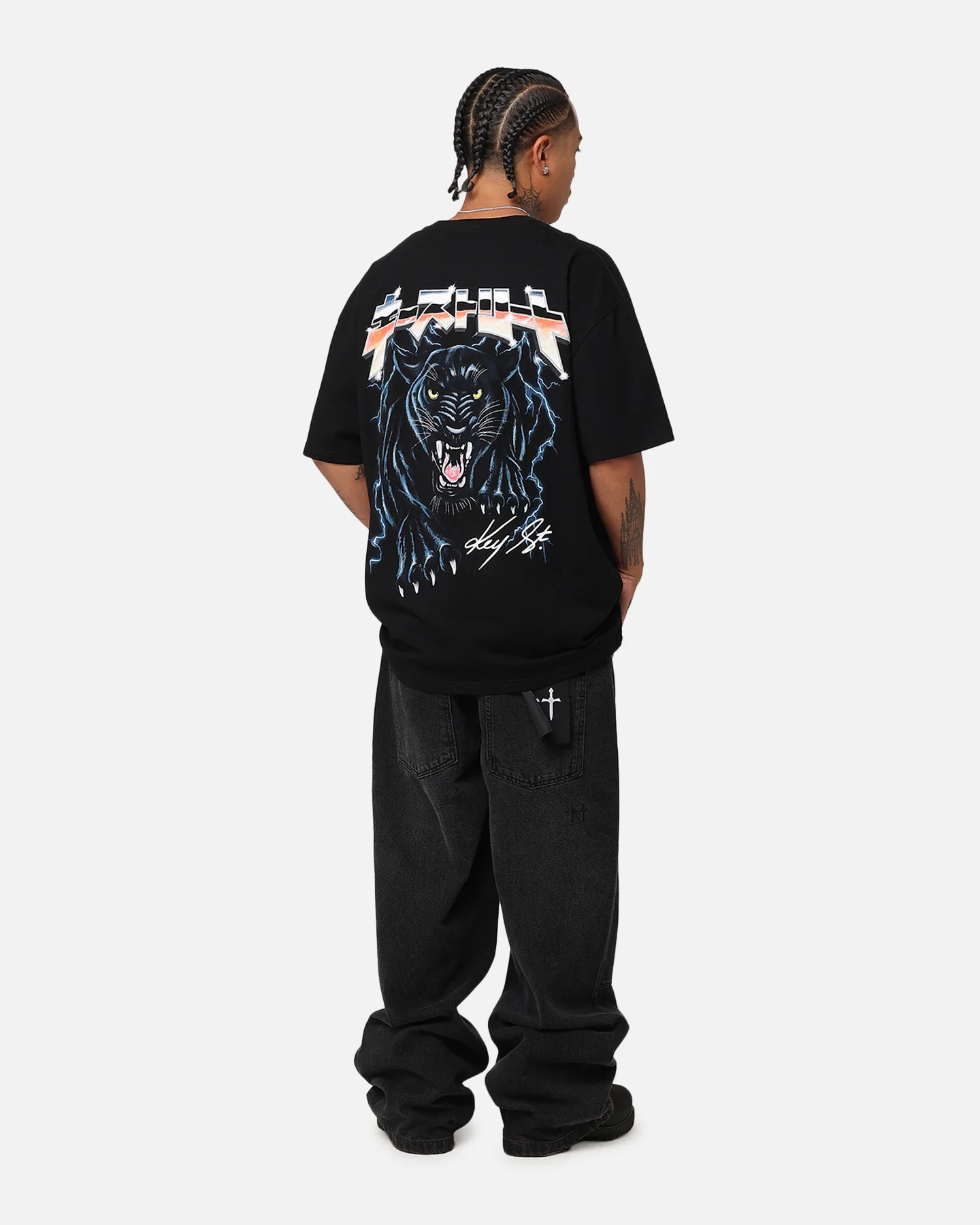 Key Street Panther Heavy T-Shirt Black - Image 3