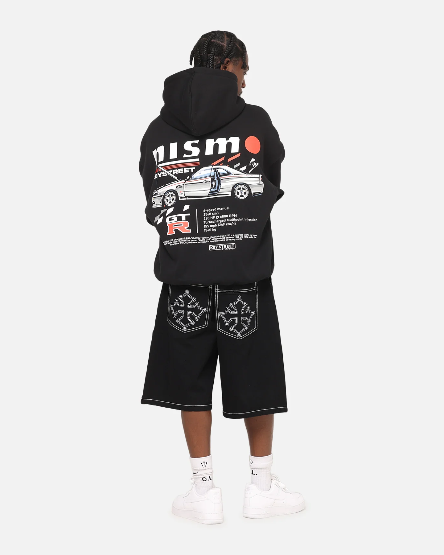 Key Street R34 GTR Premium Hoodie Black - Image 3