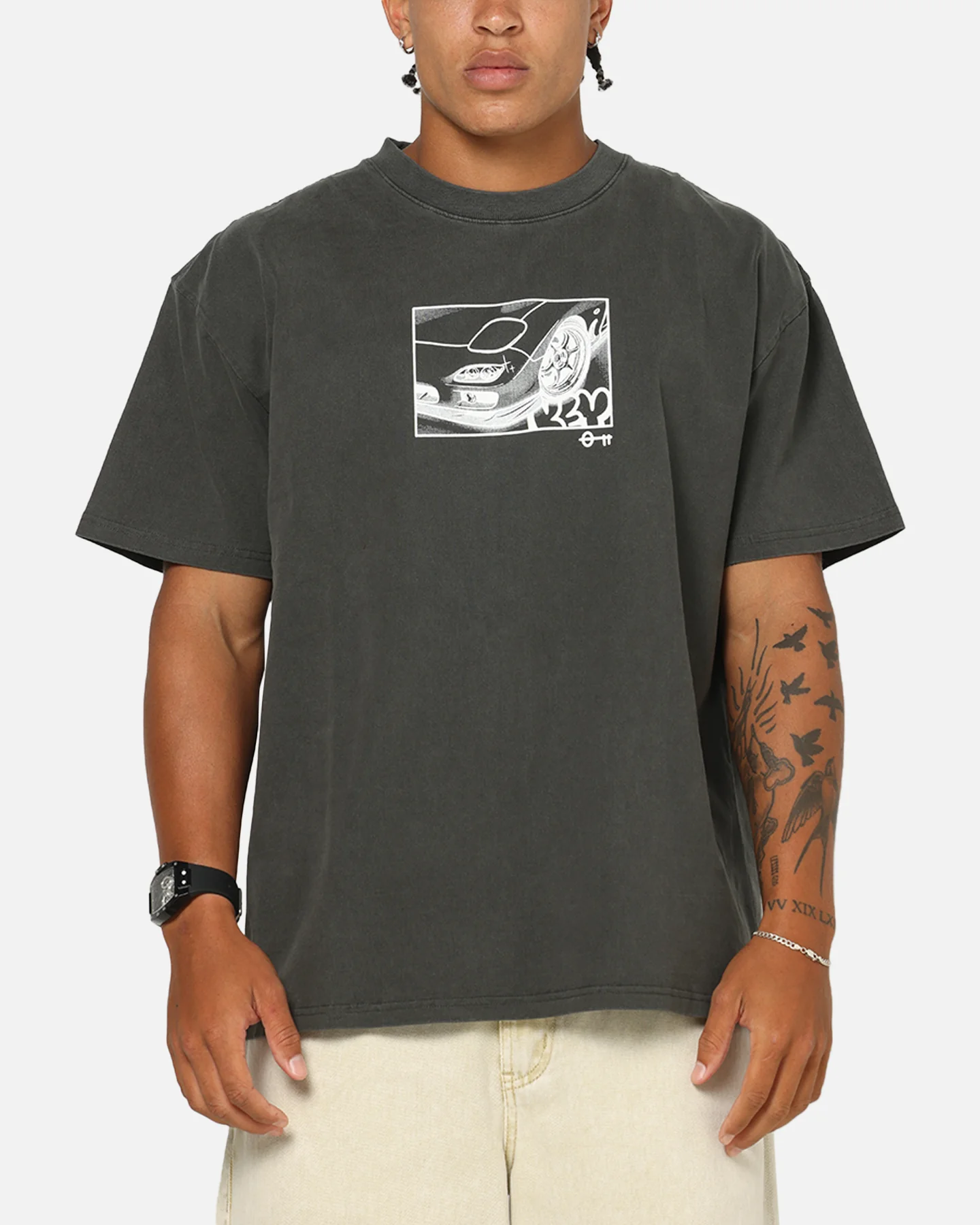 Key Street Twotone T-Shirt Black Wash - Image 2