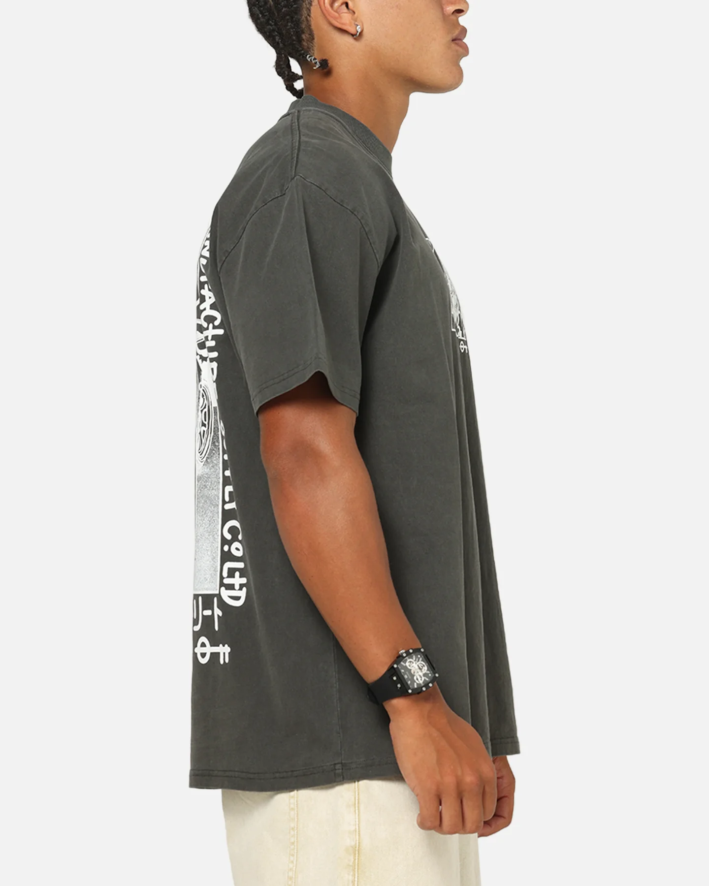 Key Street Twotone T-Shirt Black Wash - Image 5