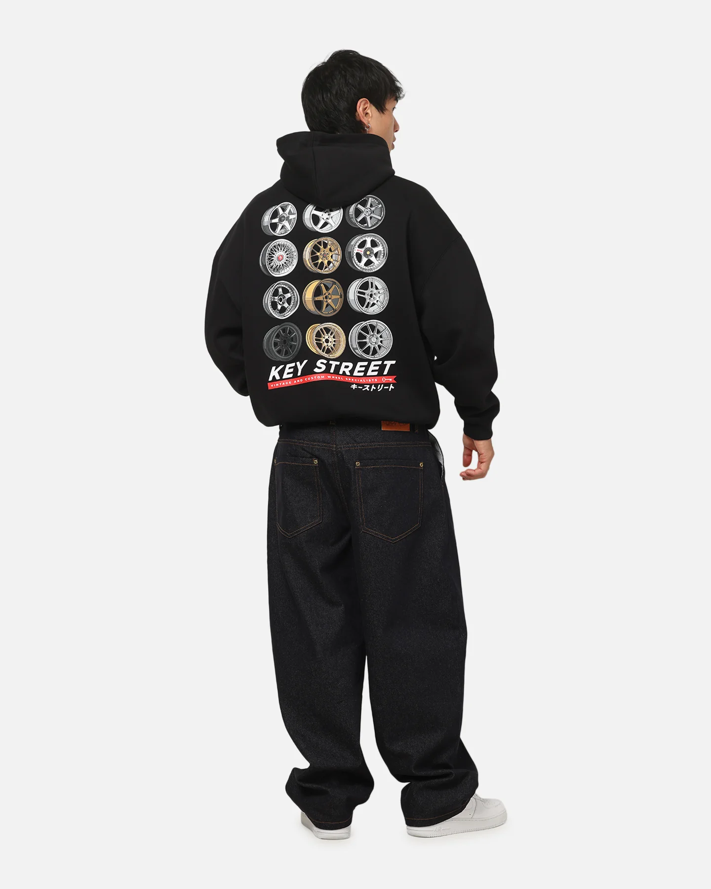 Key Street Wheels Hoodie Black - Image 3