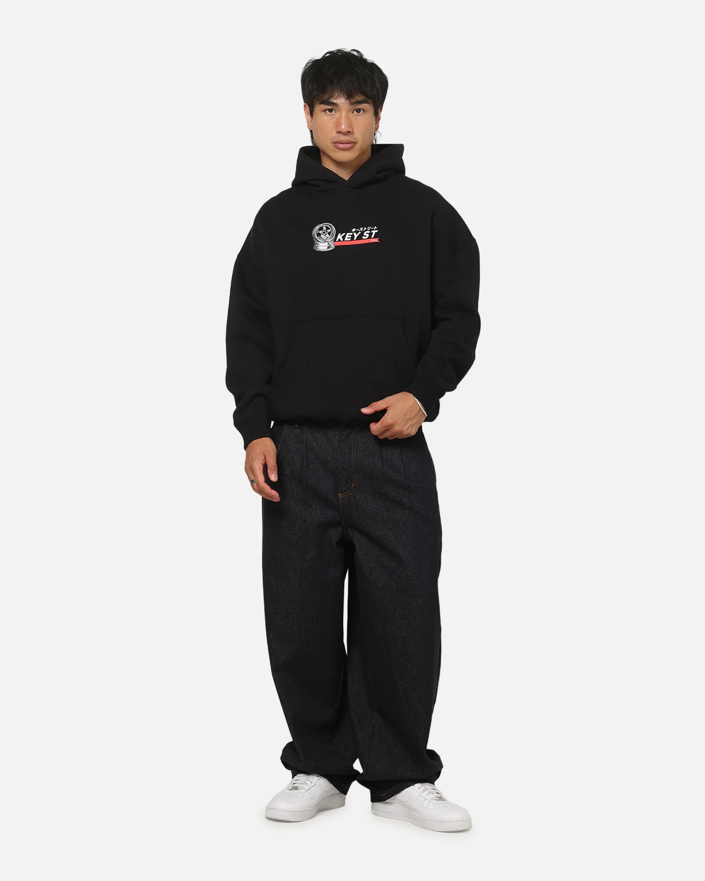 Key Street Wheels Hoodie Black - Image 4
