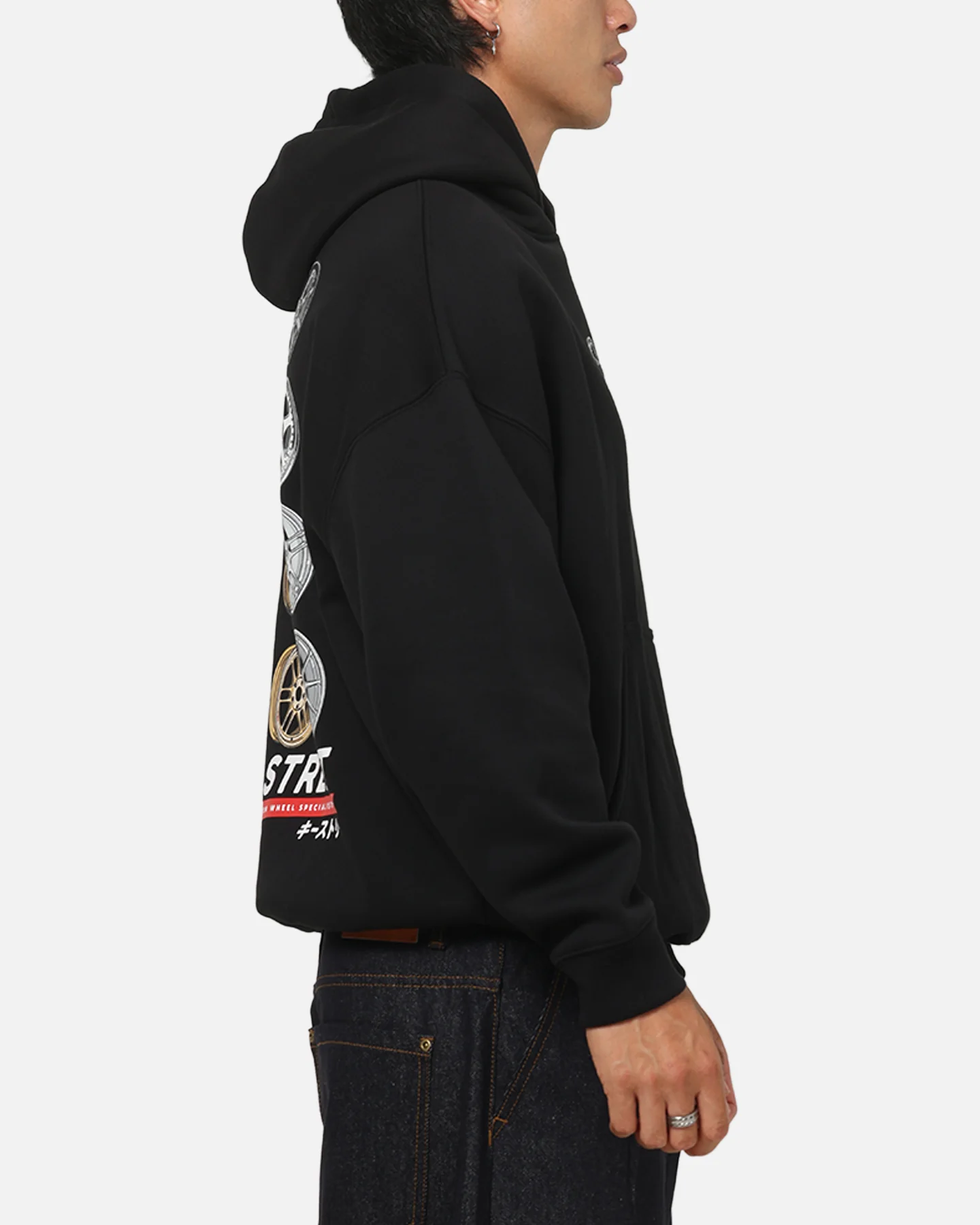 Key Street Wheels Hoodie Black - Image 5