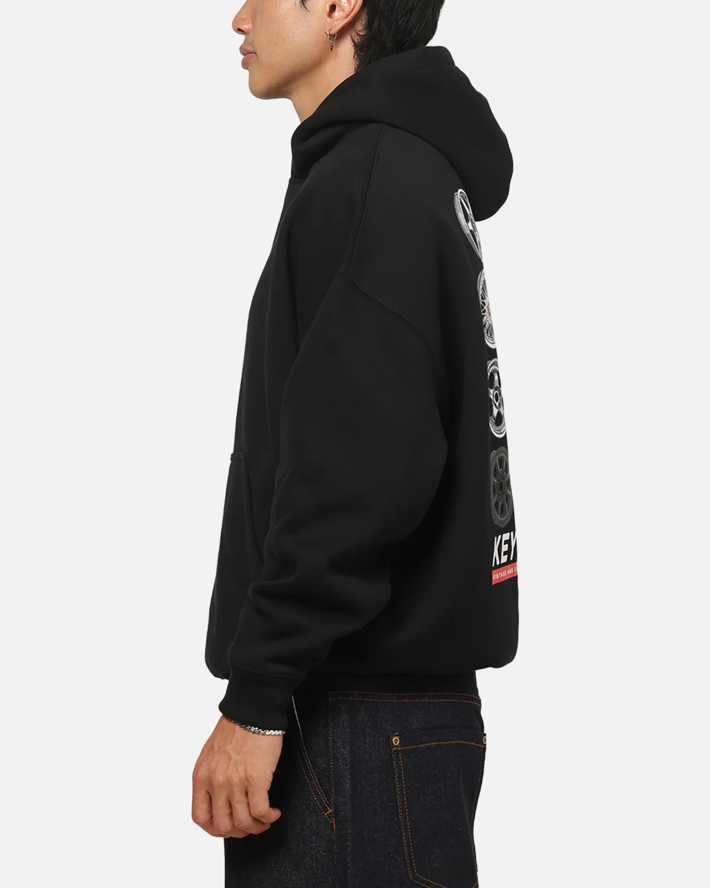 Key Street Wheels Hoodie Black - Image 6