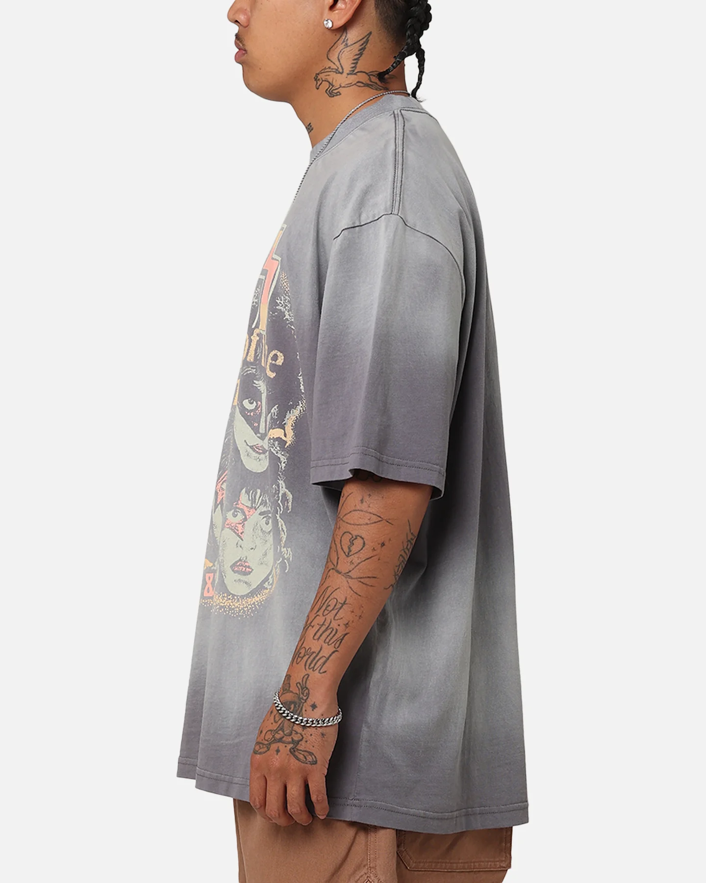 Kiss Creatures Of The Night T-Shirt Washed Grey - Image 5