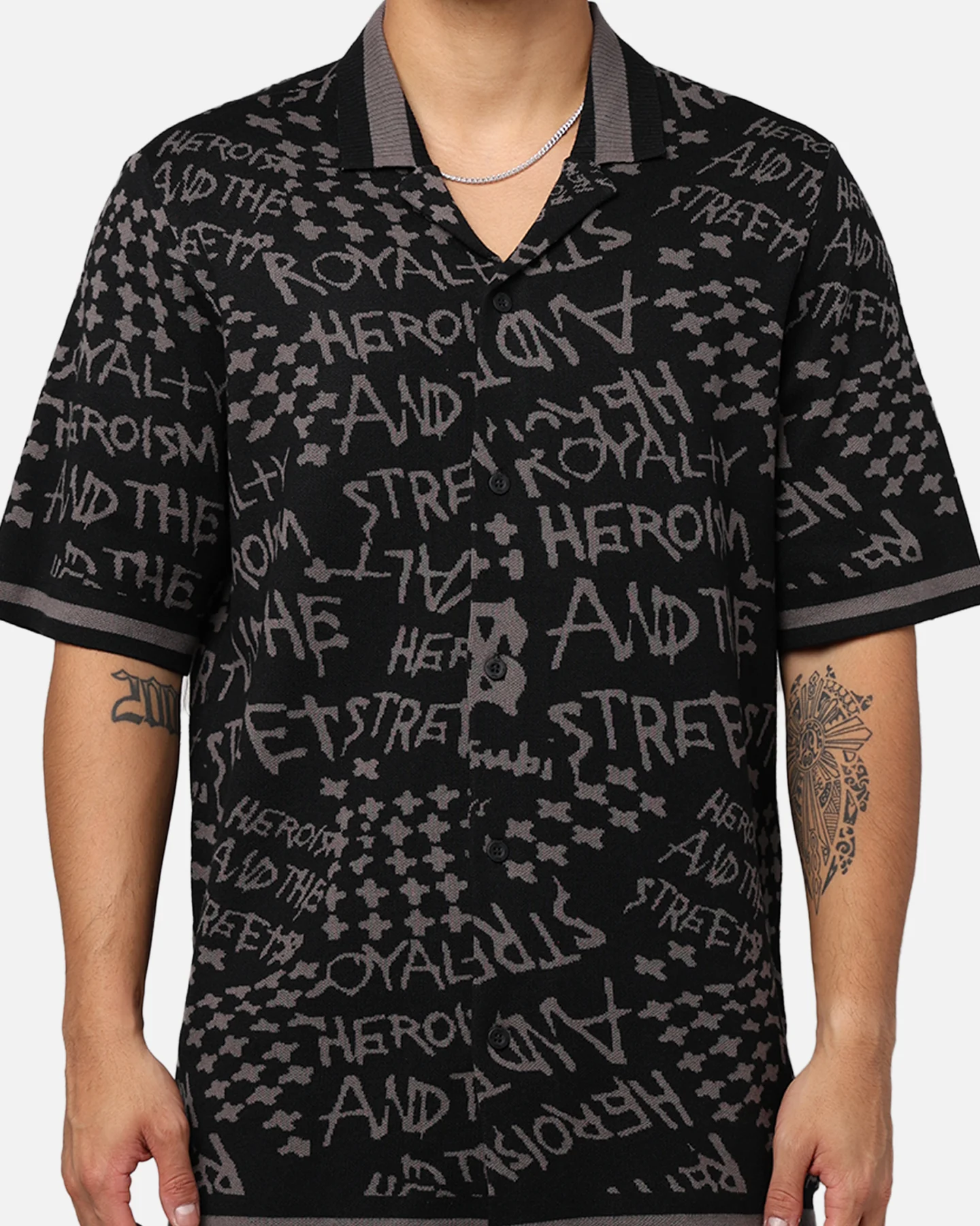 Ksubi Heroism Knit Resort Short Sleeve Shirt Black - Image 2