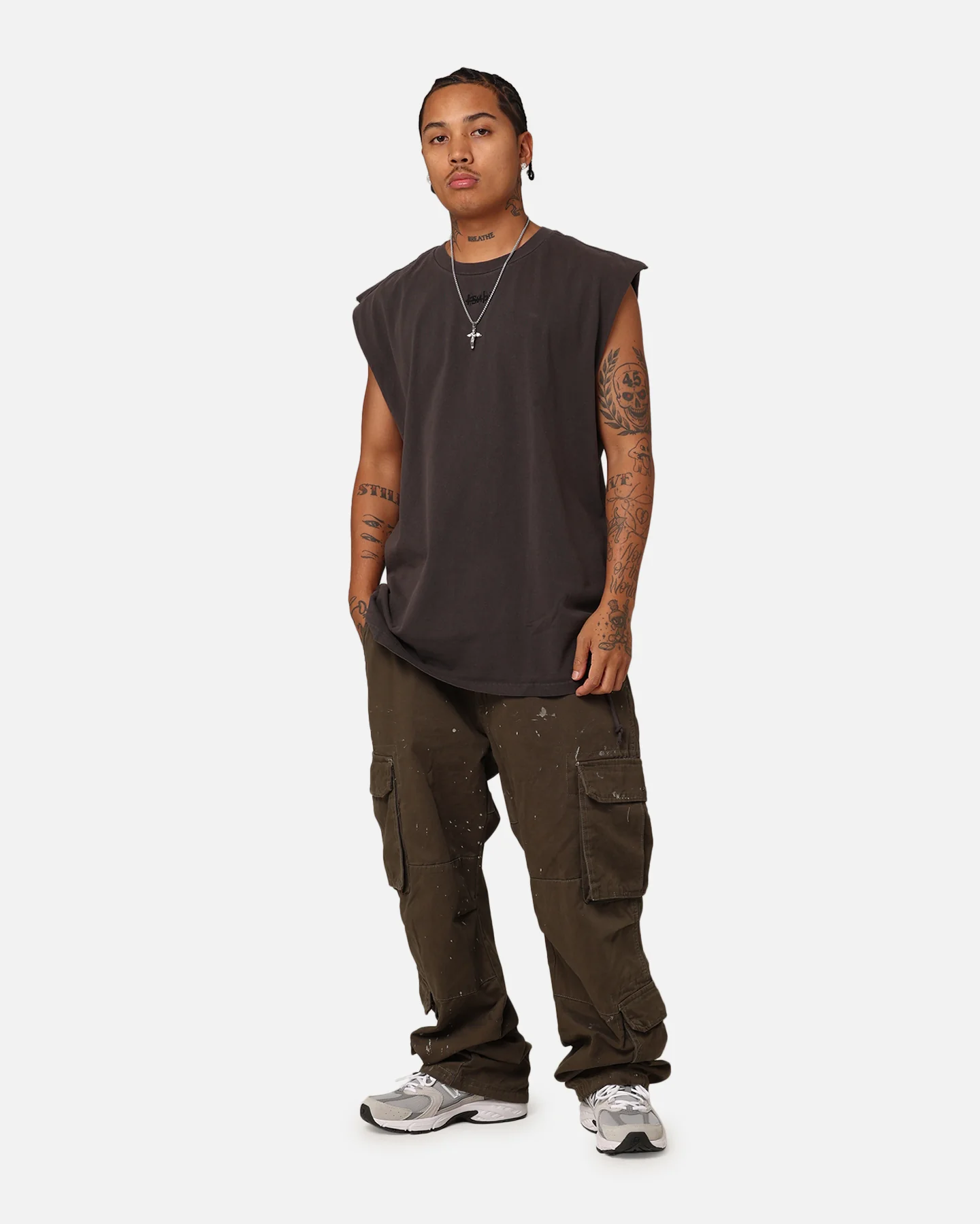 Ksubi Slash Biggie Muscle T-Shirt Faded Black - Image 3