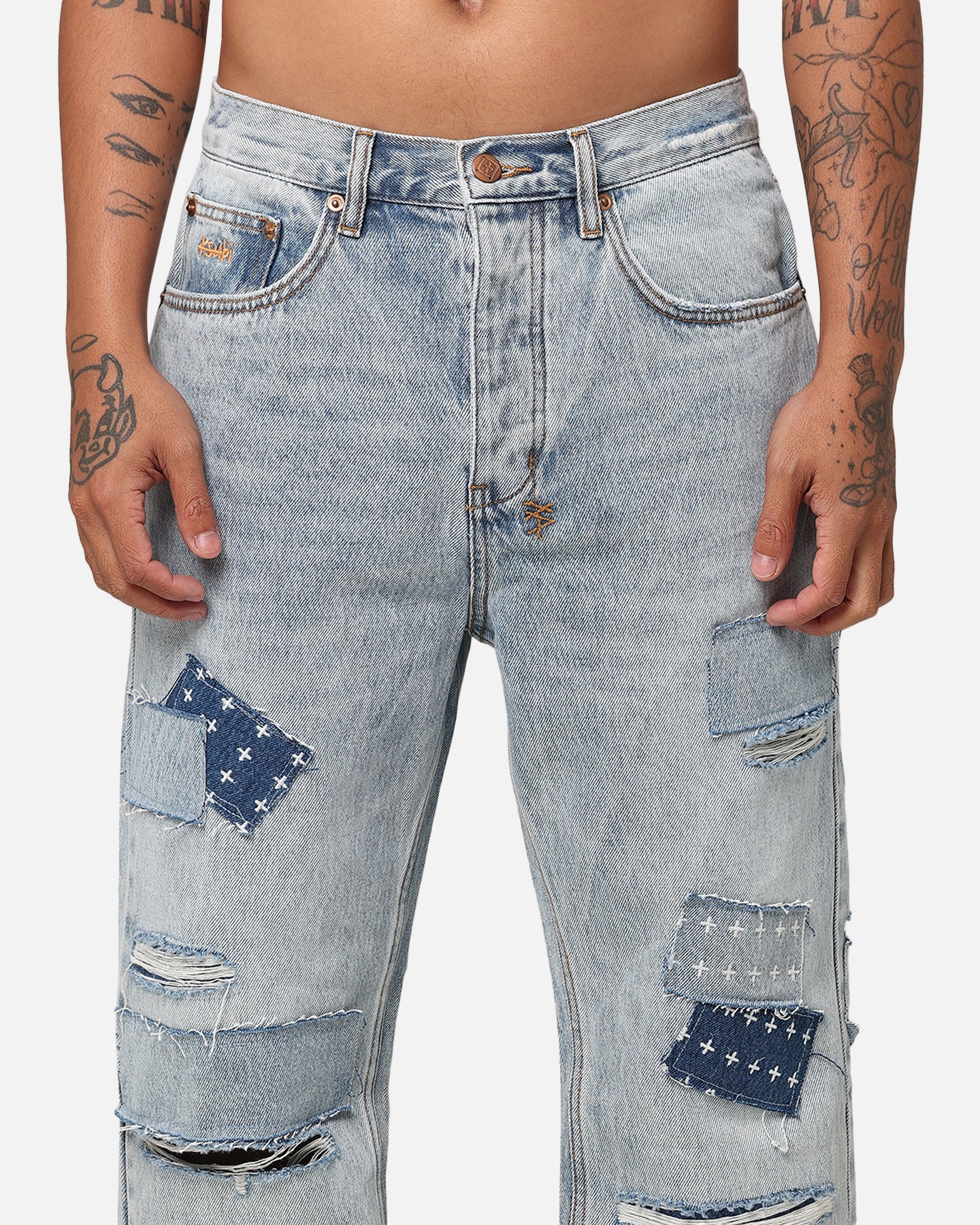 Ksubi X Patty Mills Collab Collection Anti K Mills Repair Denim Jeans Denim - Image 6