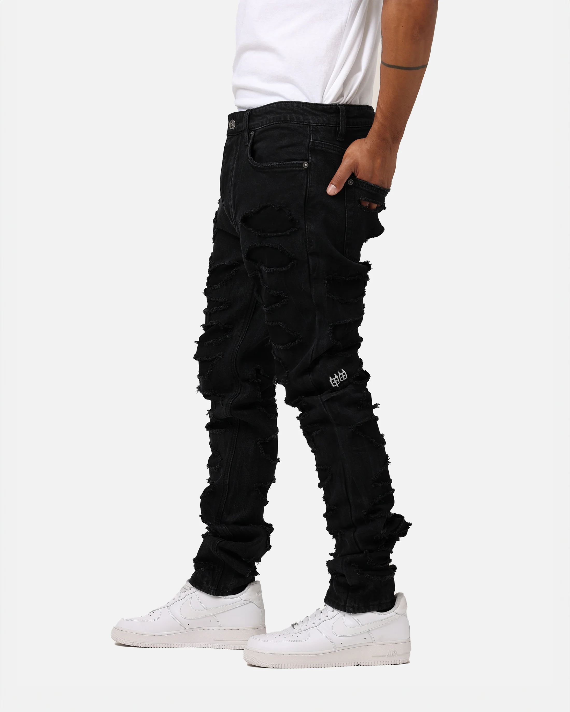 Ksubi X Trippie Redd Chitch Shredded Jeans Black - Image 5