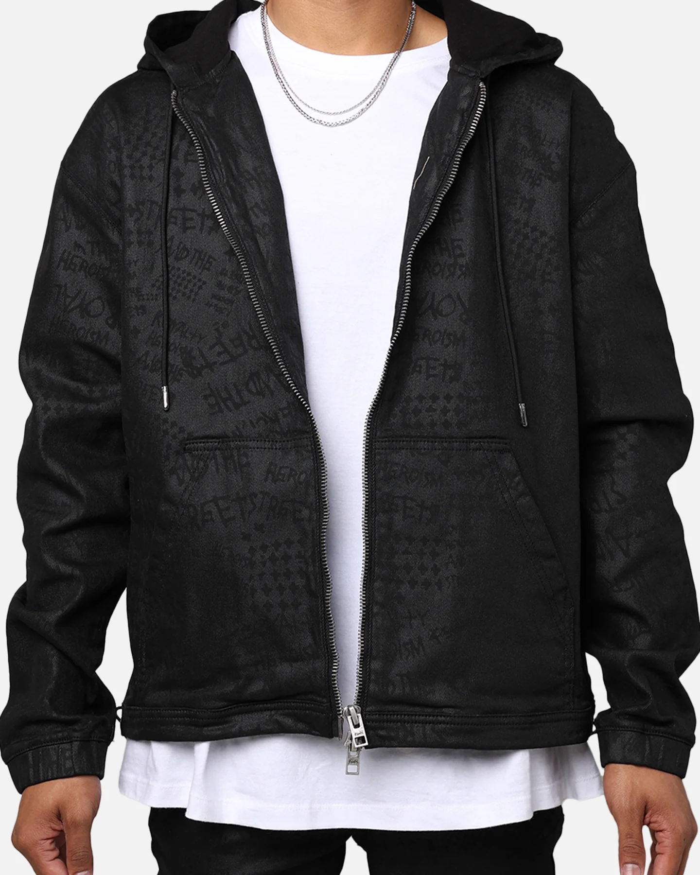 Ksubi Zip Grease Hoodie Black - Image 2