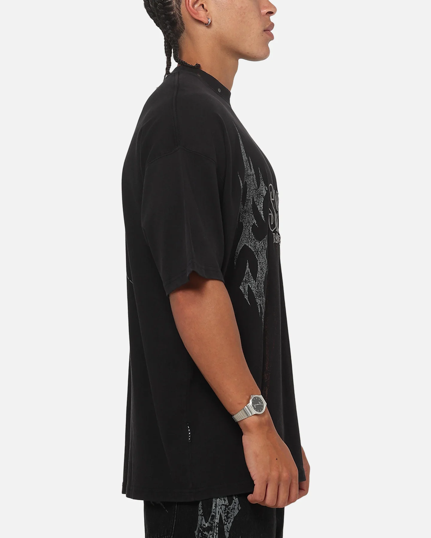 Saint Morta La Familia T-Shirt Washed Black - Image 5