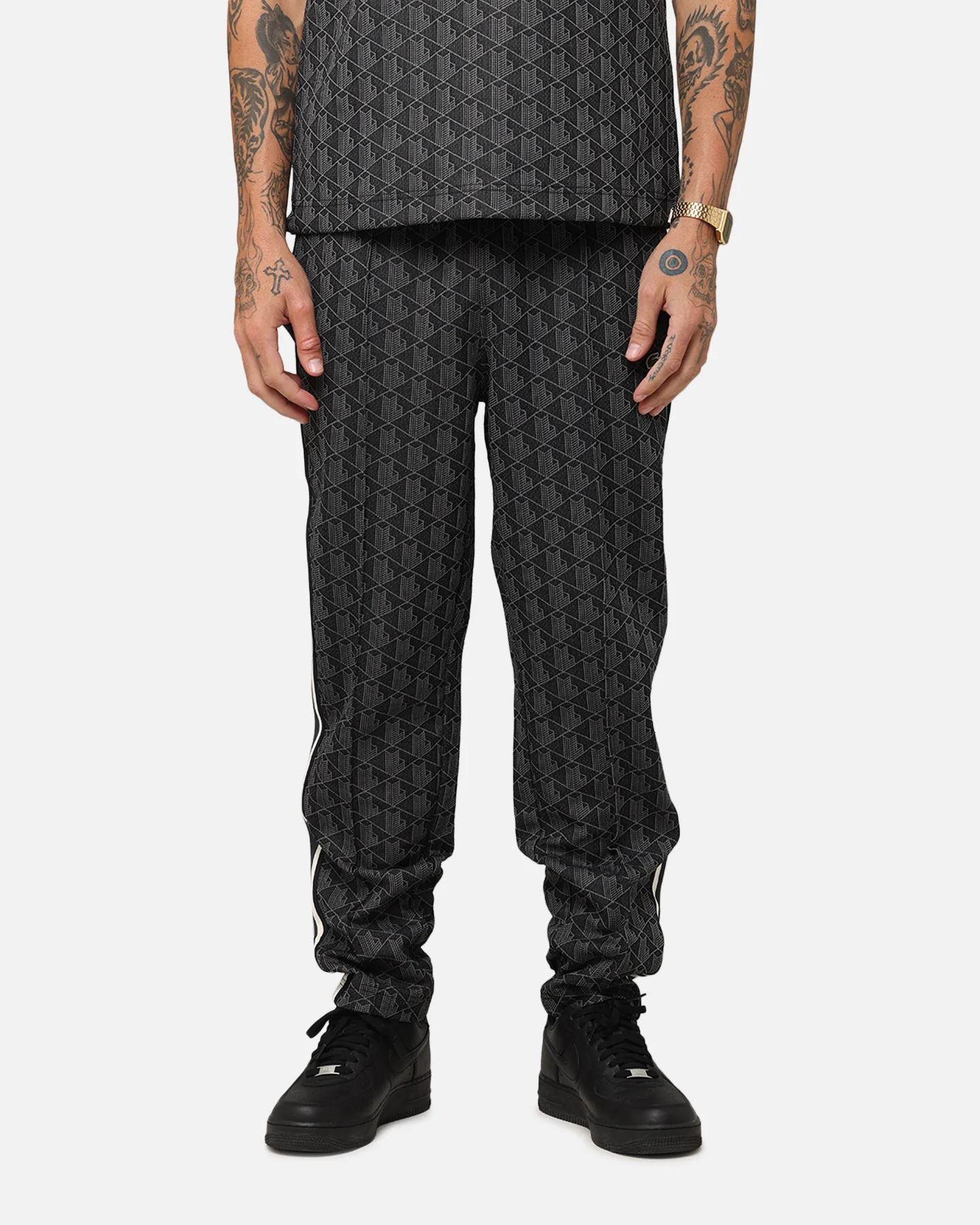 Lacoste Core Originals Monogram Track Pants Black/Graphite - Image 5