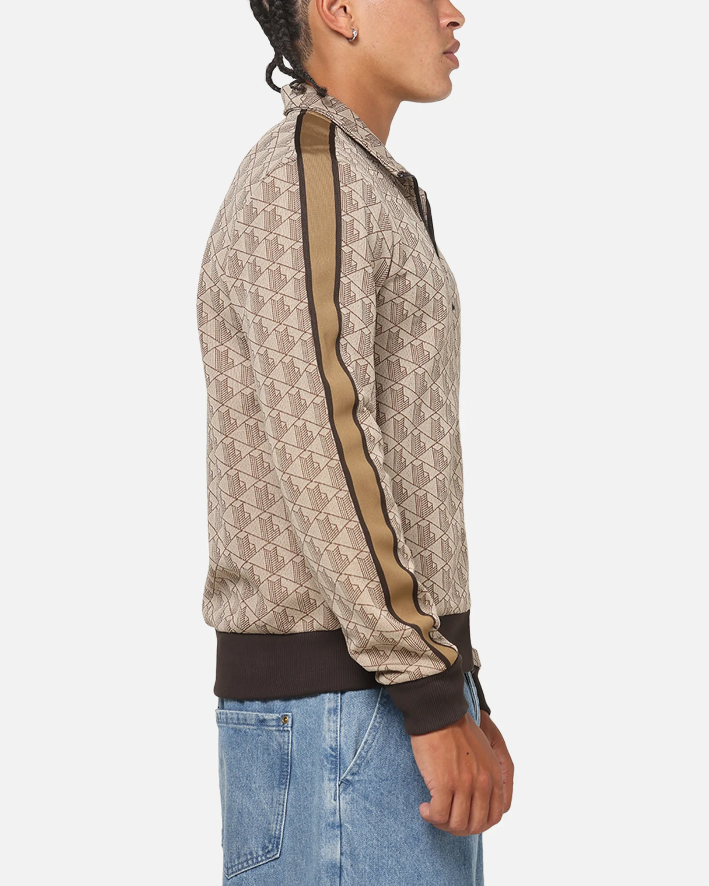 Lacoste Monogram Track Jacket Crossiant/Cookie - Image 4