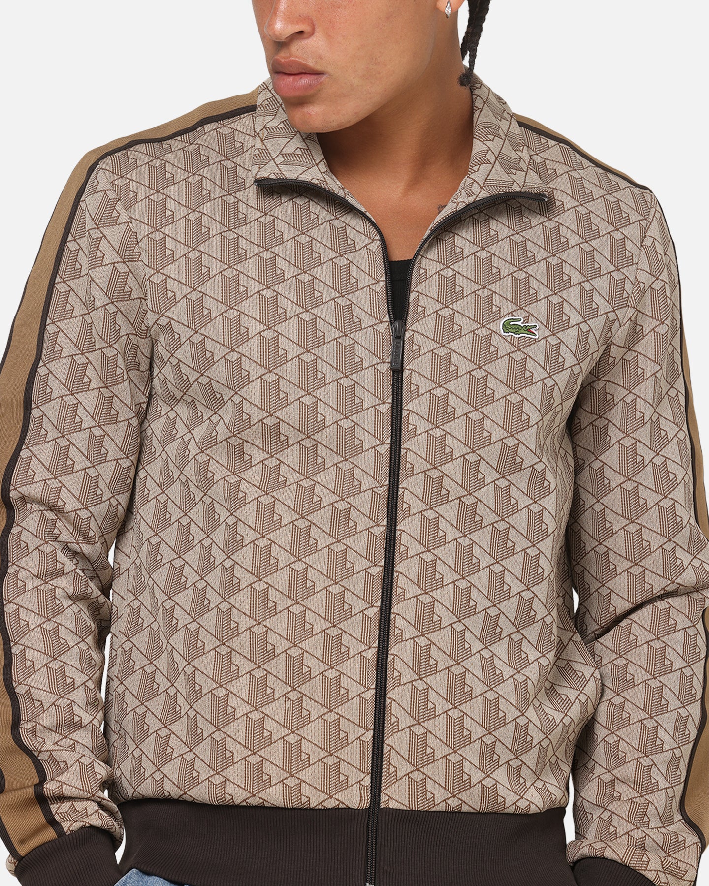 Lacoste Monogram Track Jacket Crossiant/Cookie - Image 6