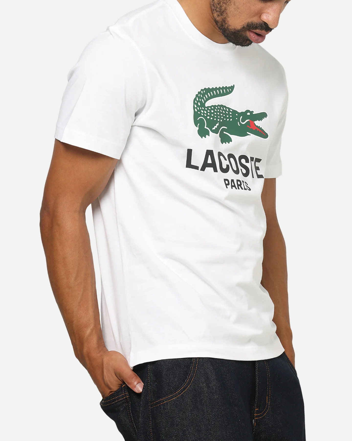 Lacoste Originals Croc Graphic T-Shirt White - Image 6
