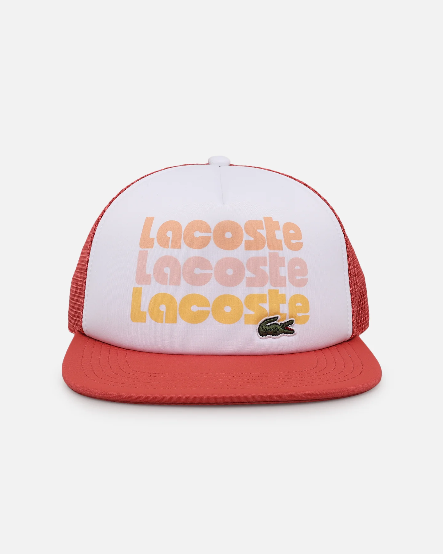Lacoste Sunbleached Neoprene Trucker Snapback White