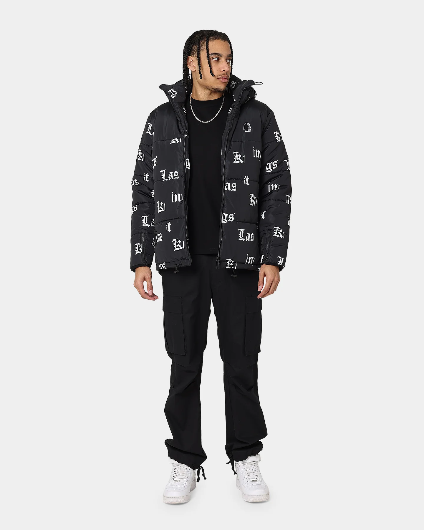 Last Kings Fragment Puffer Jacket Black - Image 2