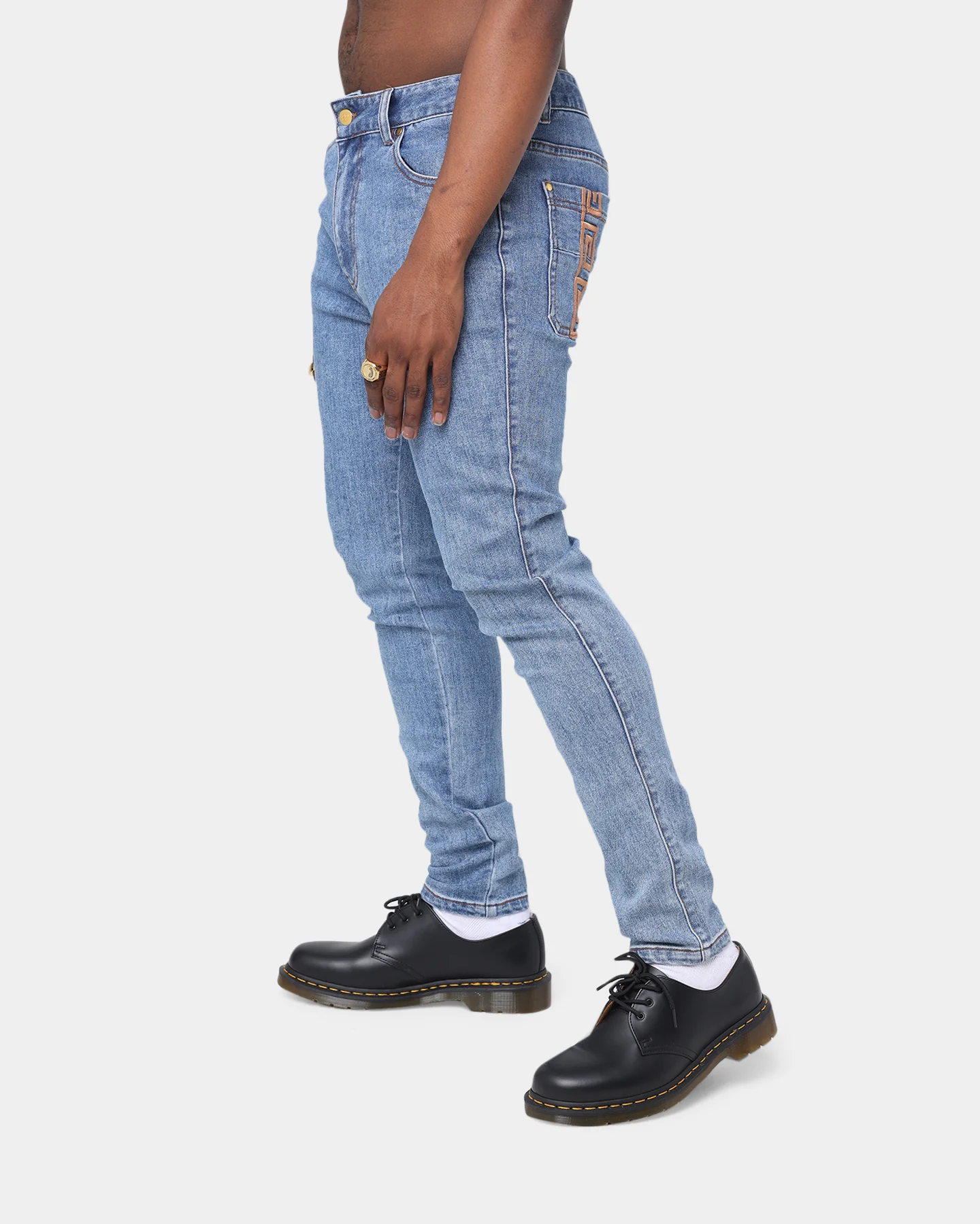 Last Kings King Denim Jeans Blue - Image 6