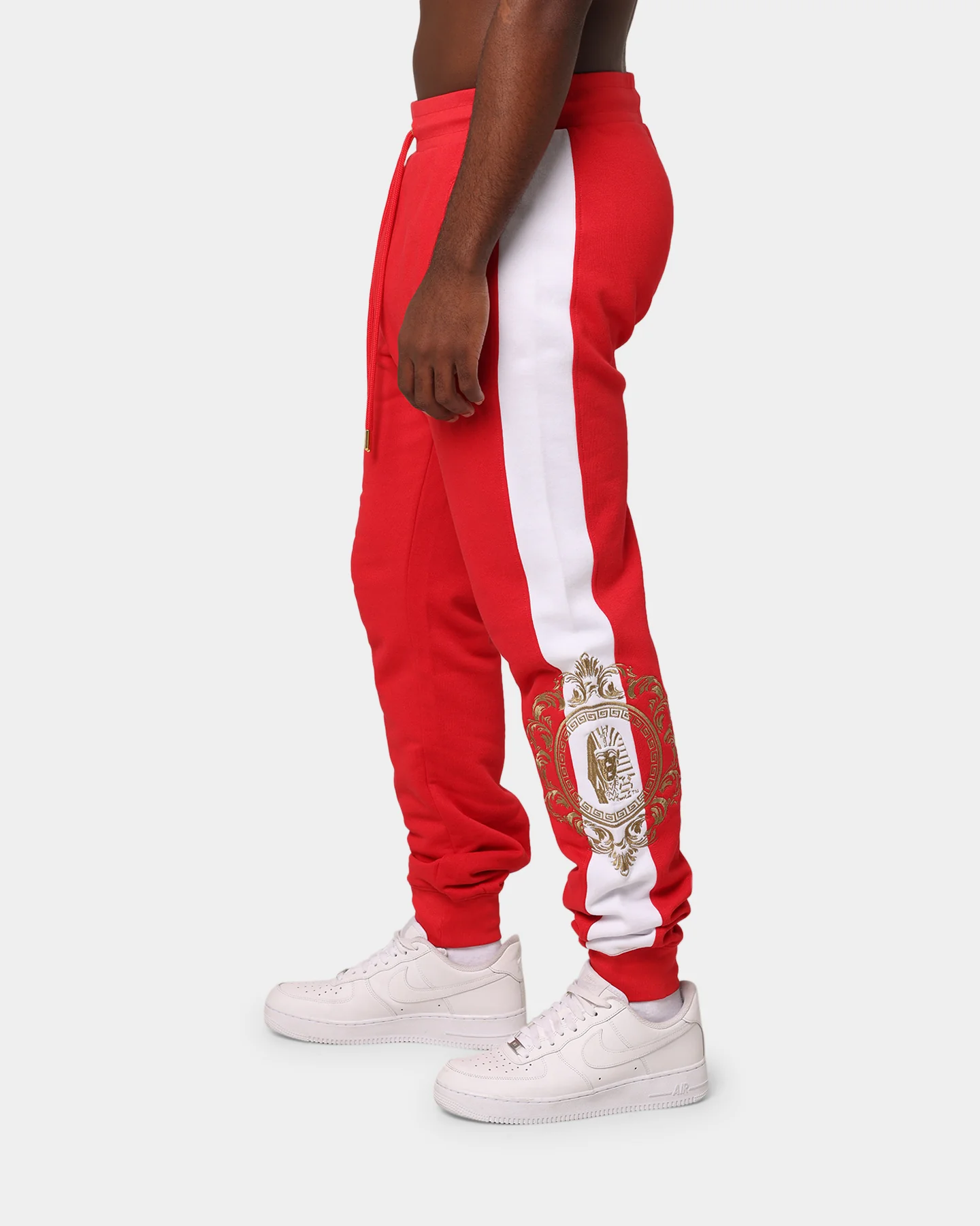 Last Kings Lavish Stripe Sweatpants Red - Image 6