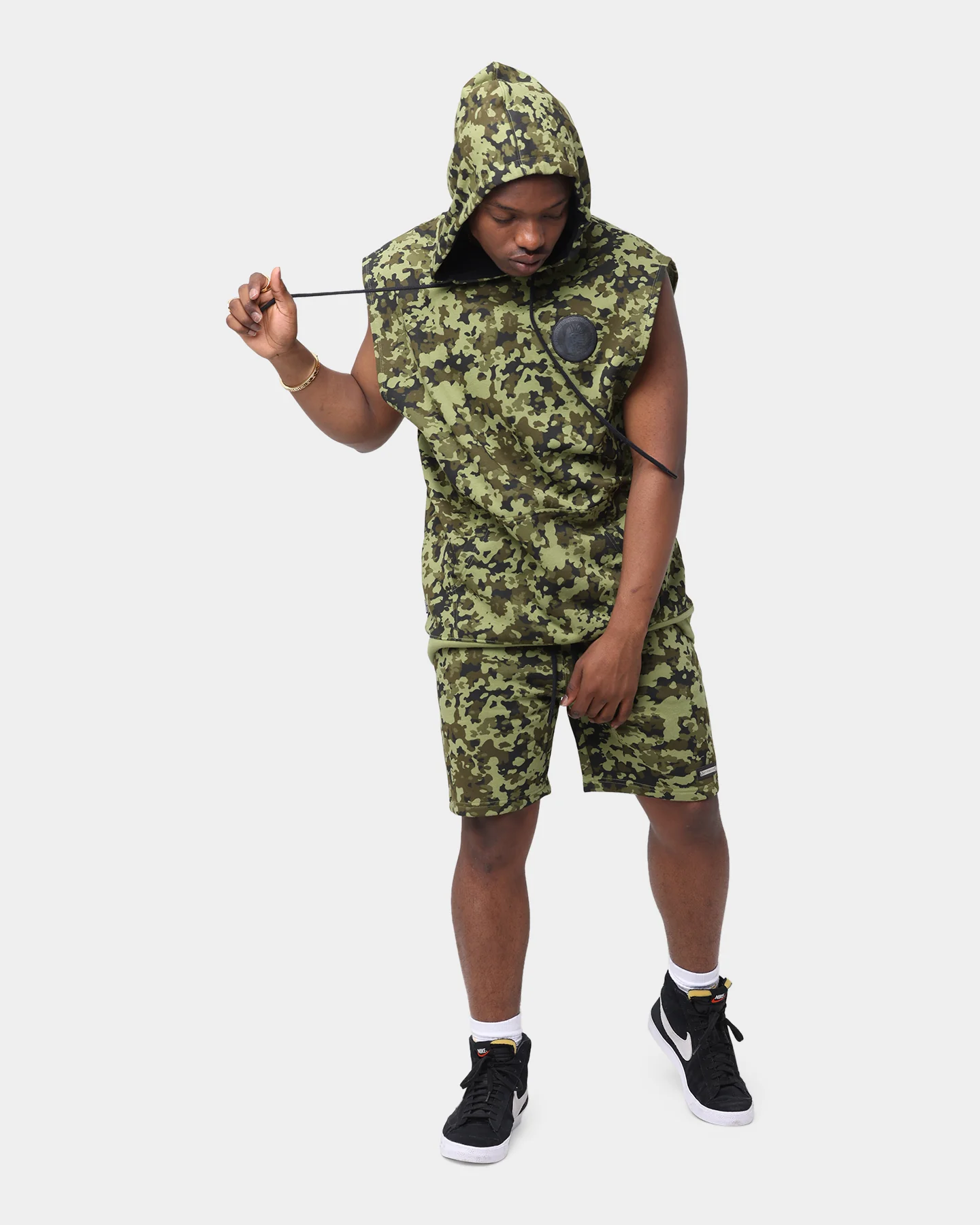 Last Kings Pharaoh Camo Sweat Shorts Camo - Image 2
