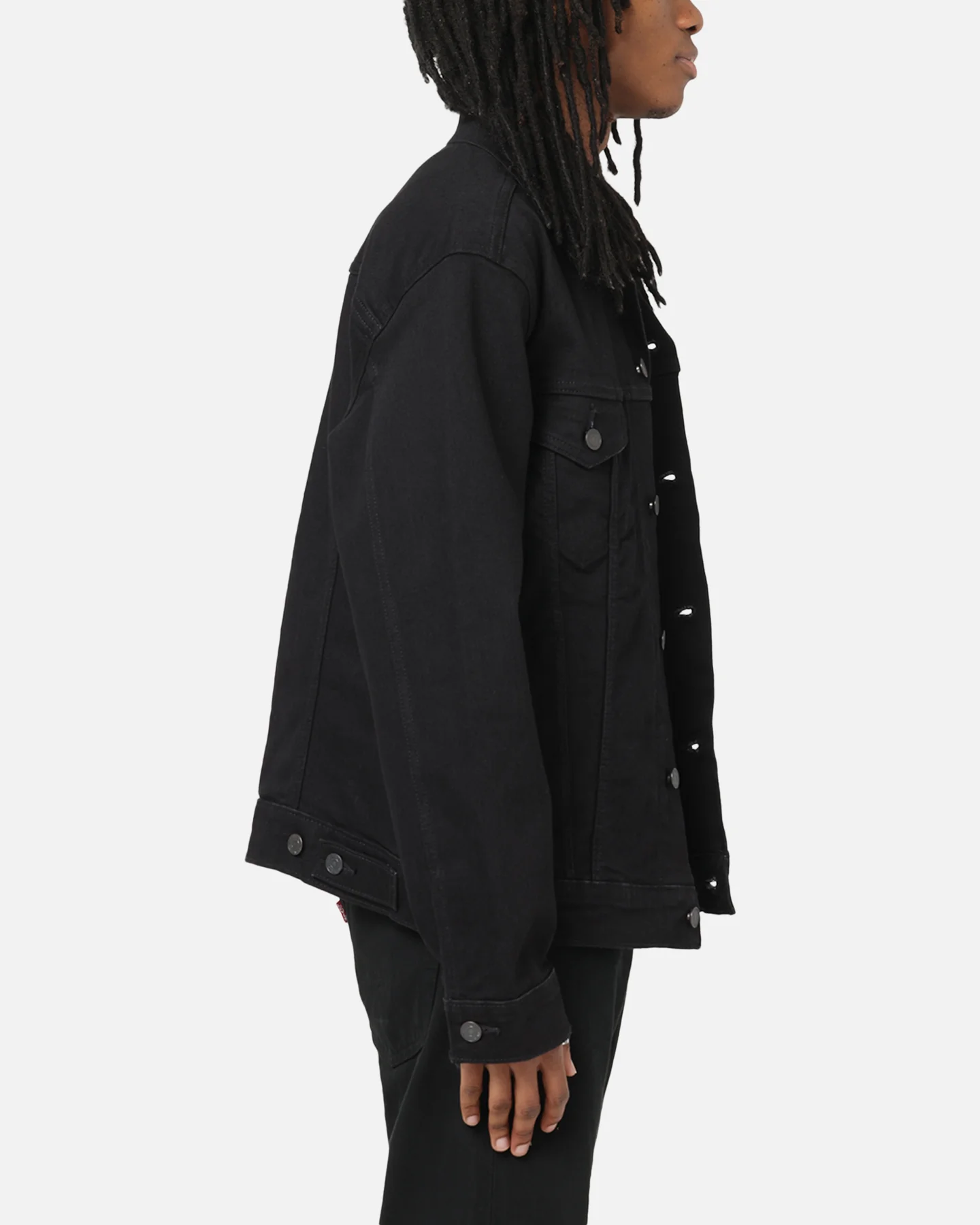 Levi Strauss And Co Denim Trucker Jacket Black - Image 4
