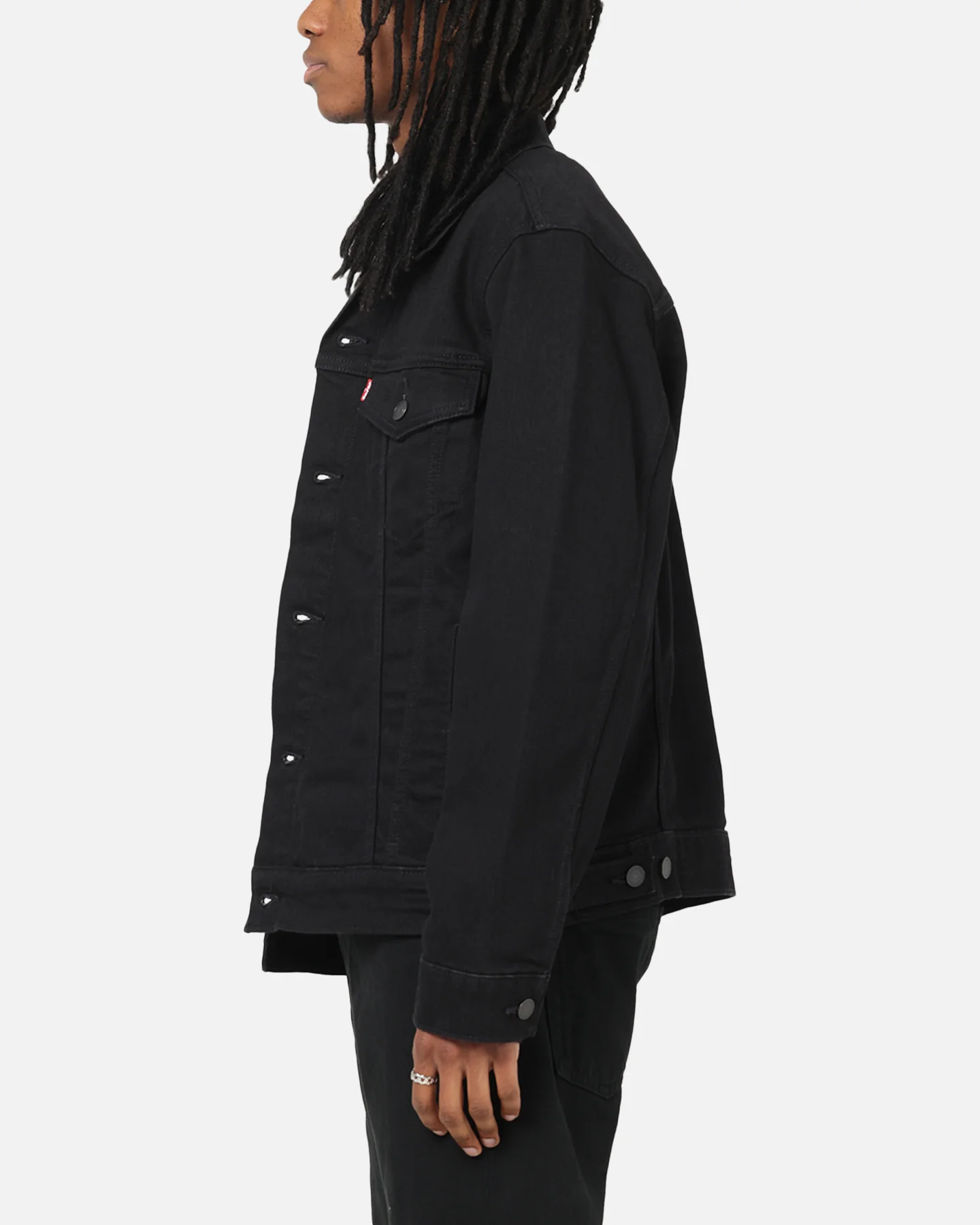 Levi Strauss And Co Denim Trucker Jacket Black - Image 5