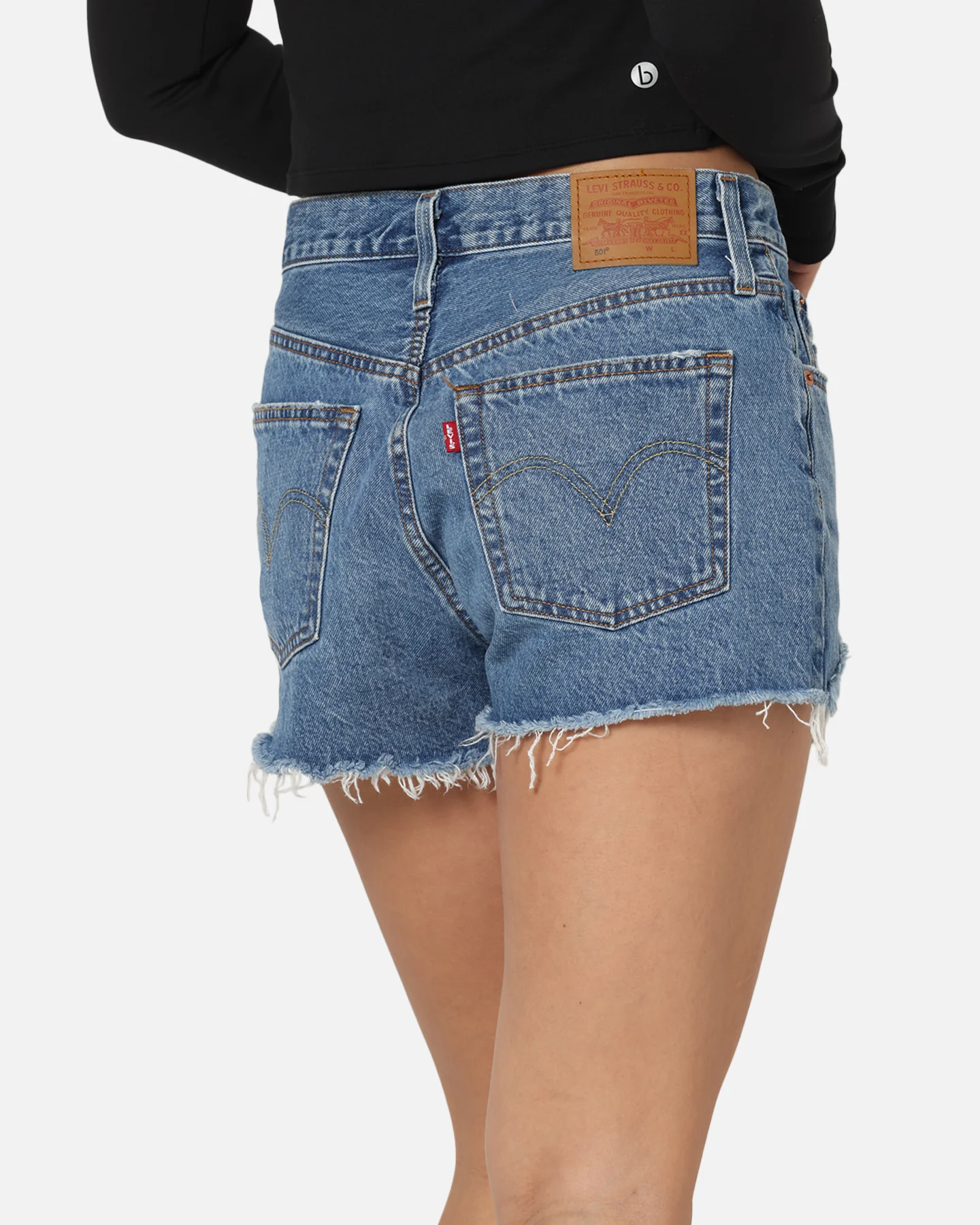 Levi Strauss And Co Women's 501® Original Denim Shorts Blue - Image 4