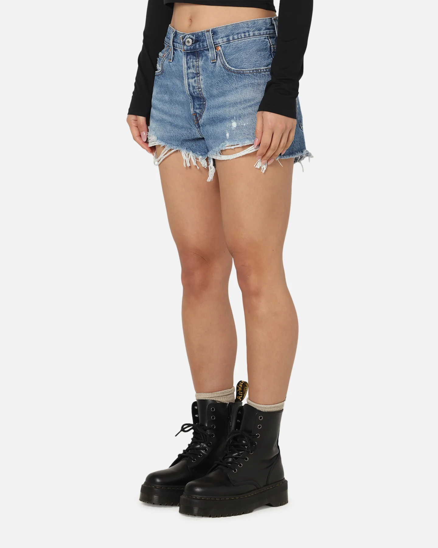 Levi Strauss And Co Women's 501® Original Denim Shorts Blue - Image 6