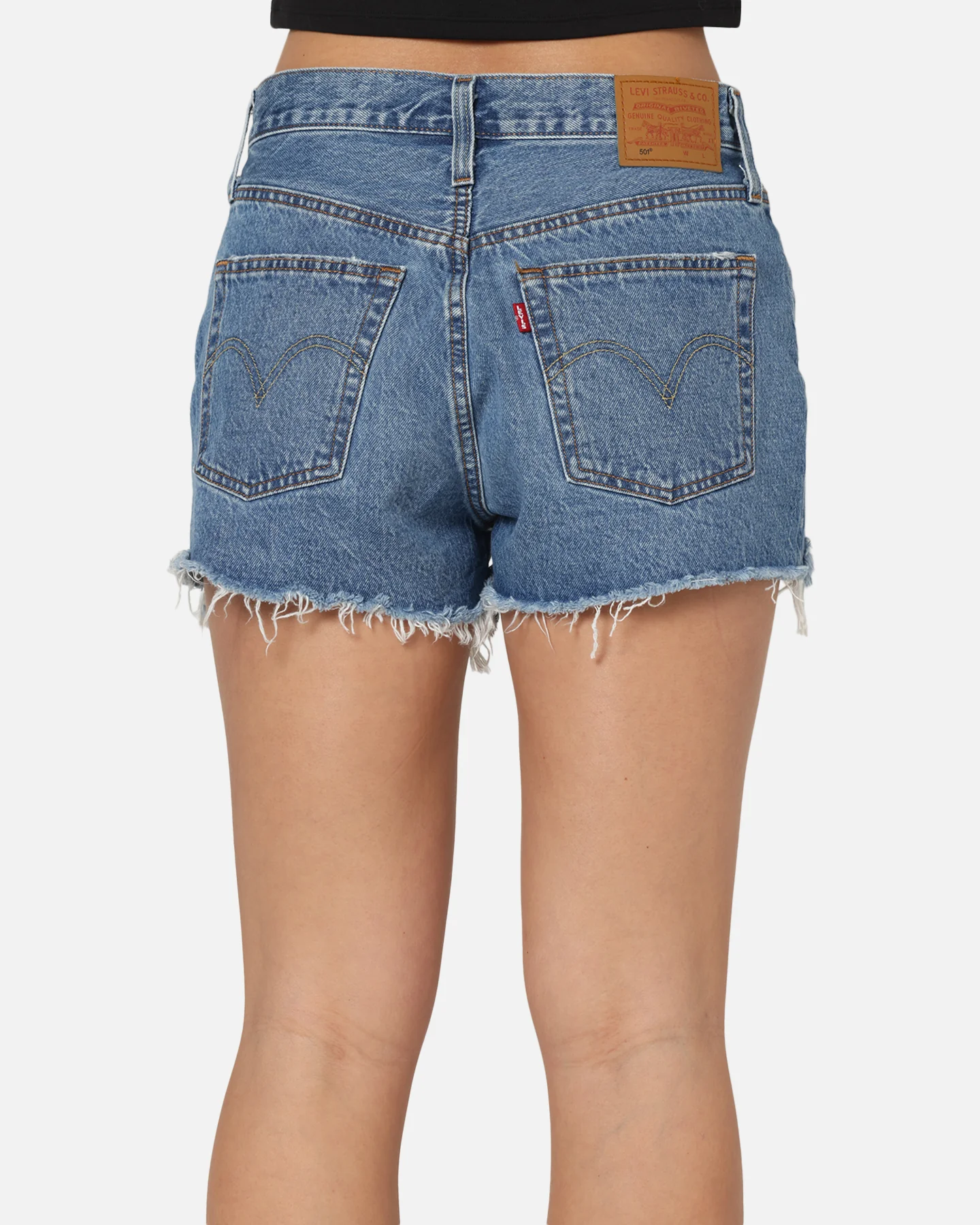 Levi Strauss And Co Women's 501® Original Denim Shorts Blue - Image 8