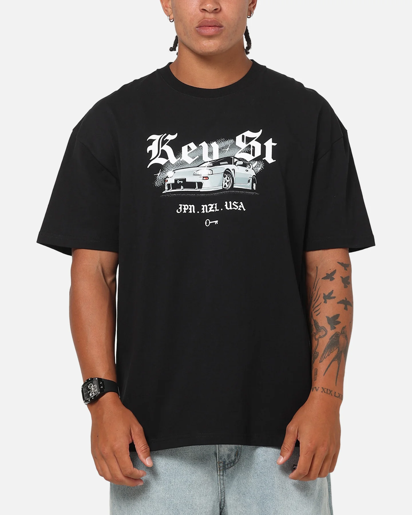 Key Street Lightning T-Shirt Black - Image 2