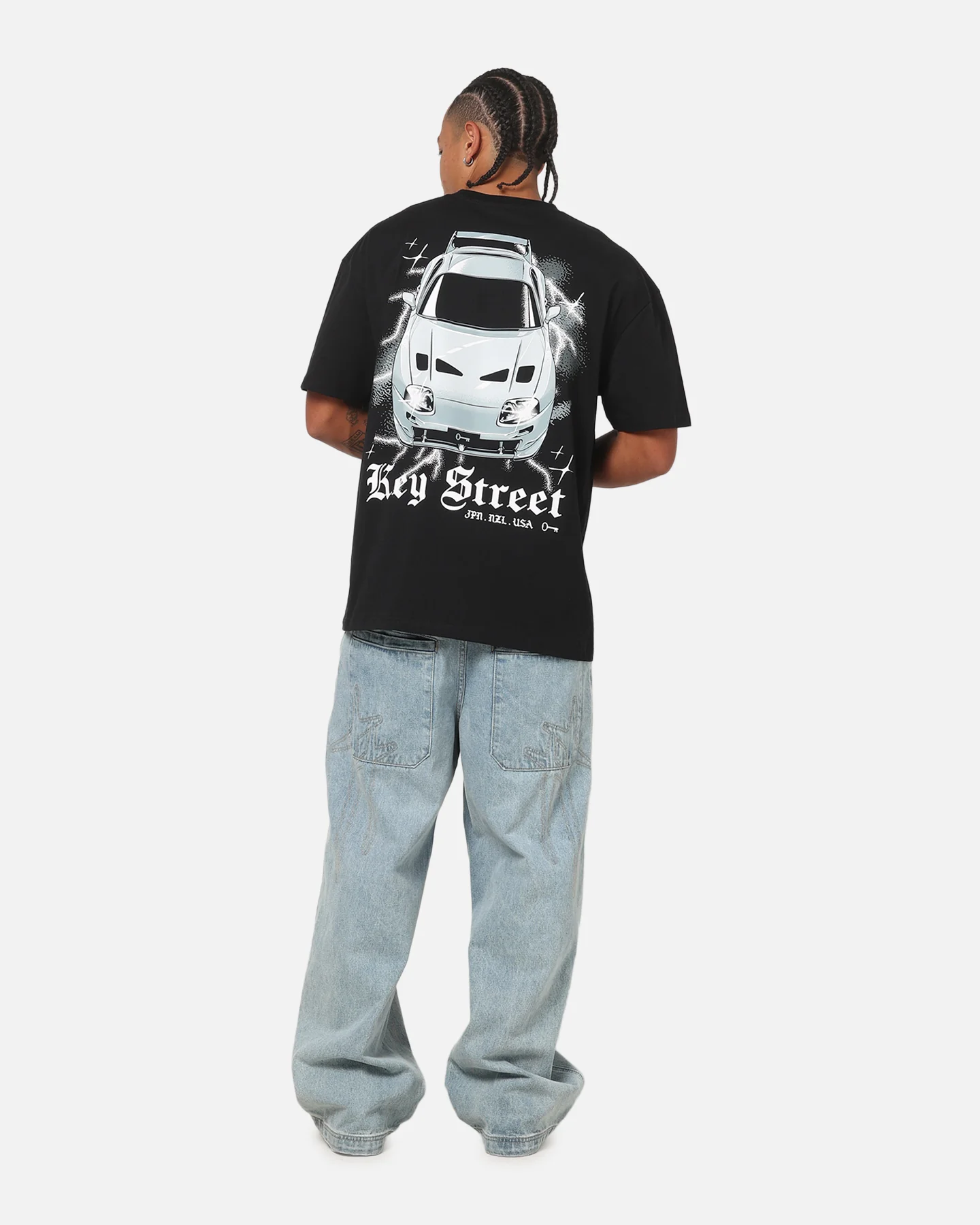 Key Street Lightning T-Shirt Black - Image 3