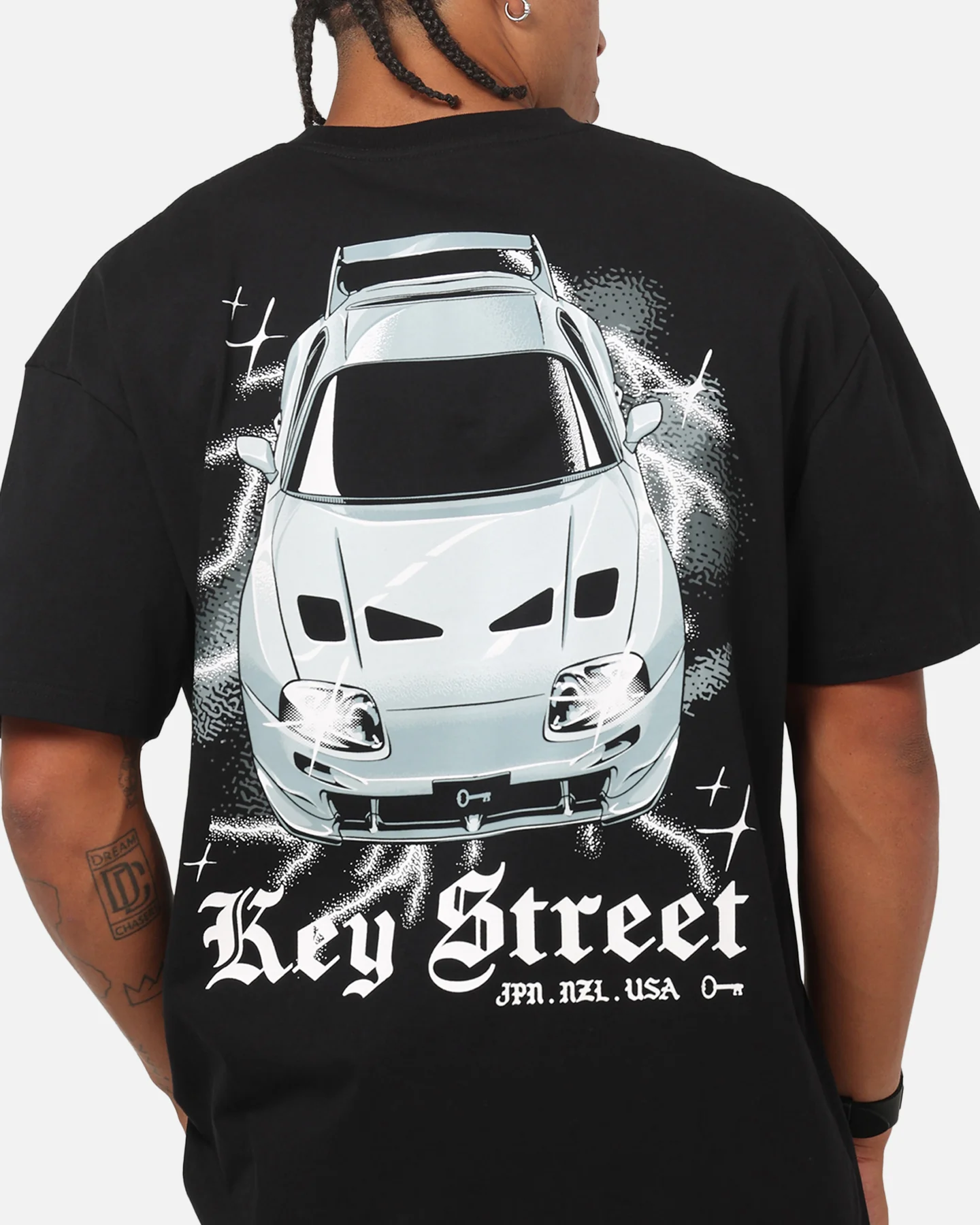 Key Street Lightning T-Shirt Black - Image 7