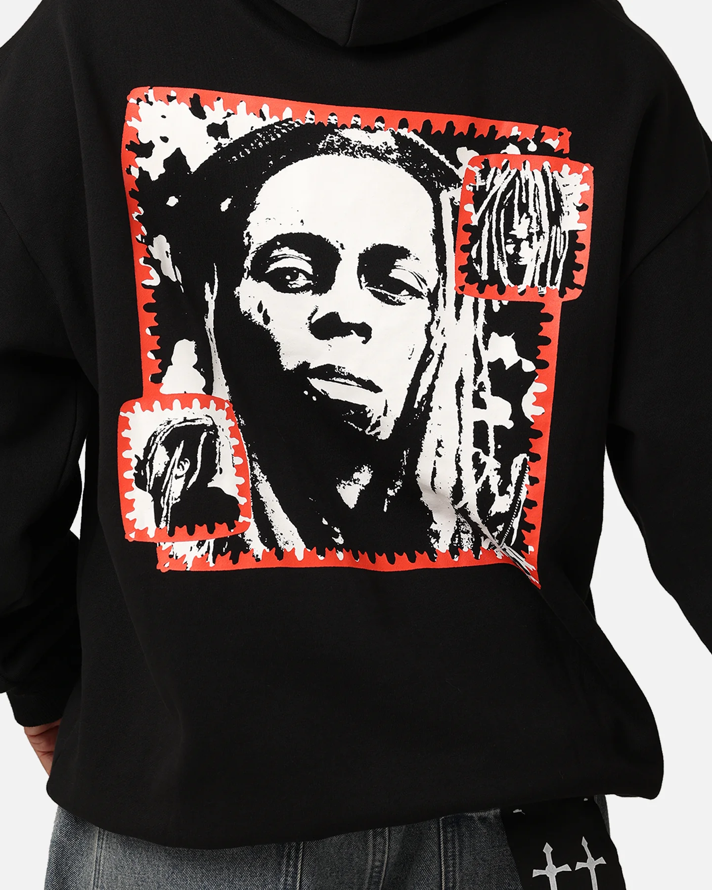 Lil Wayne Red Frame Hoodie Black - Image 4