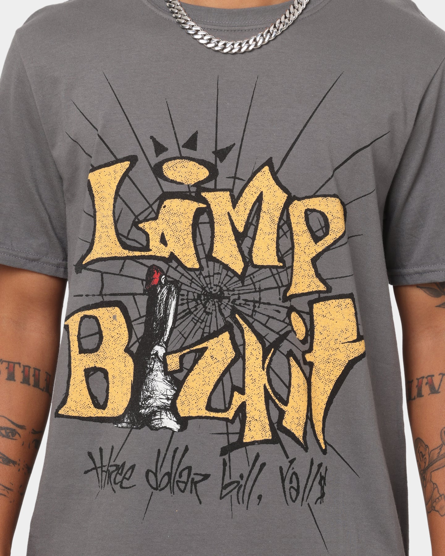 Limp Bizkit Dollar Bill T-Shirt Grey - Image 3