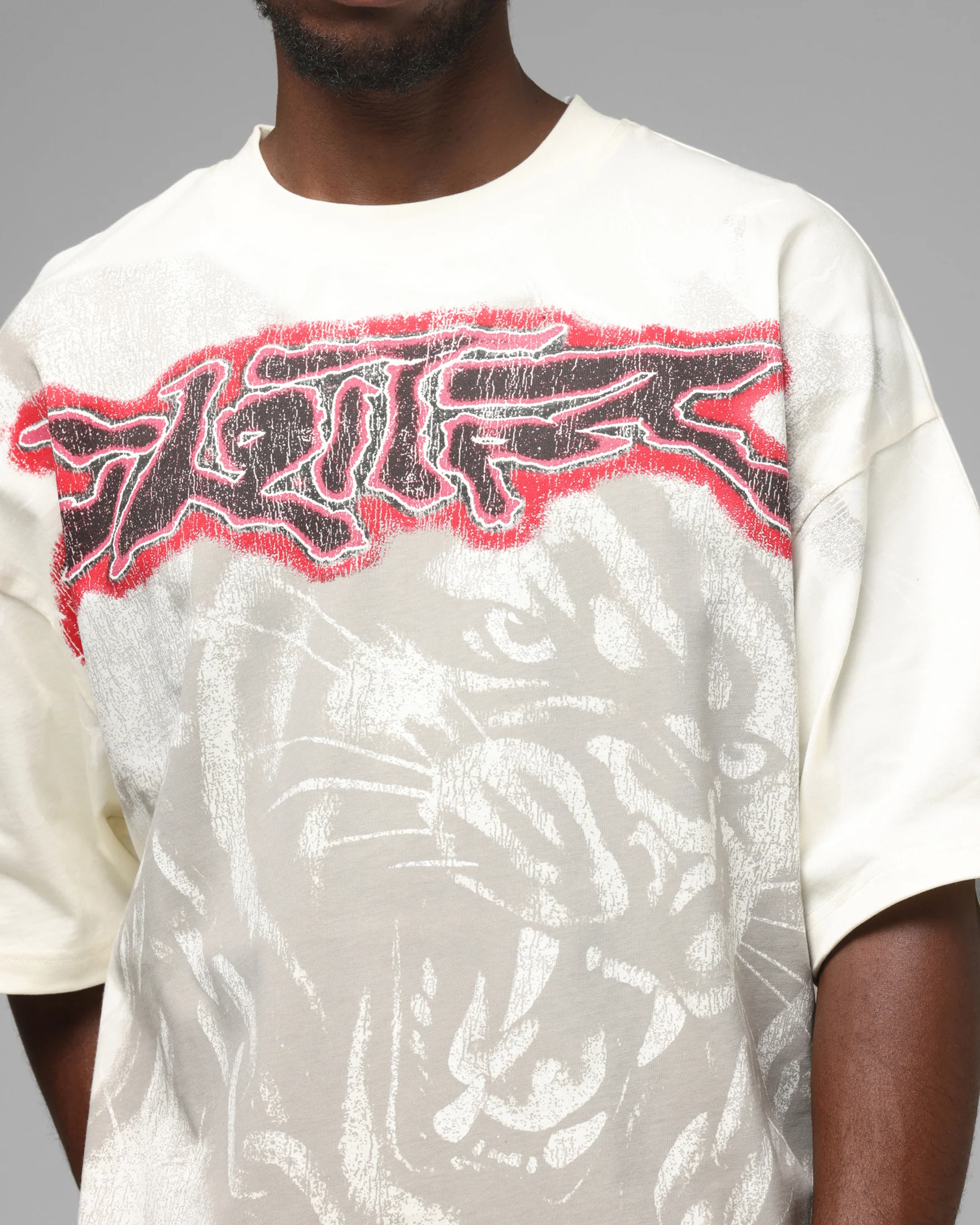 Loiter Airbrush Panther T-Shirt White - Image 7
