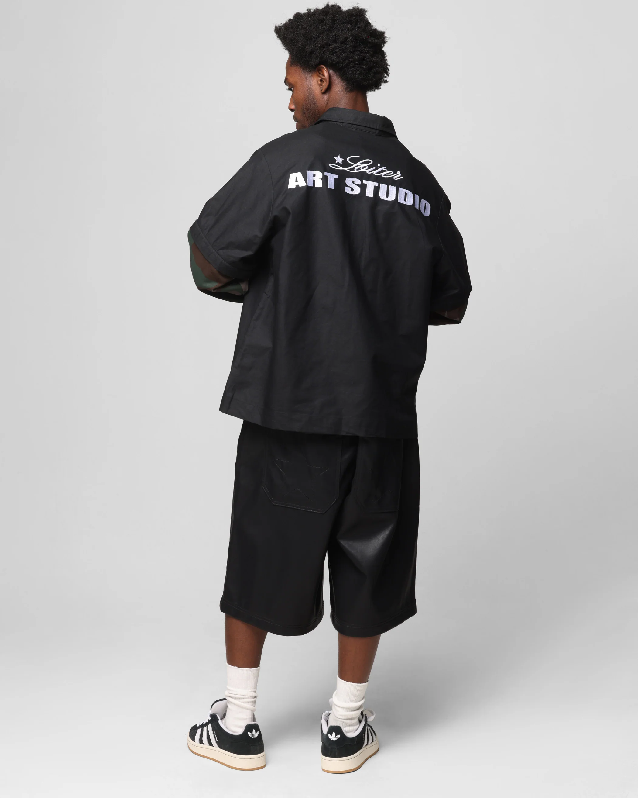 Loiter Art Studio Work Shirt Black/Camo - Image 4